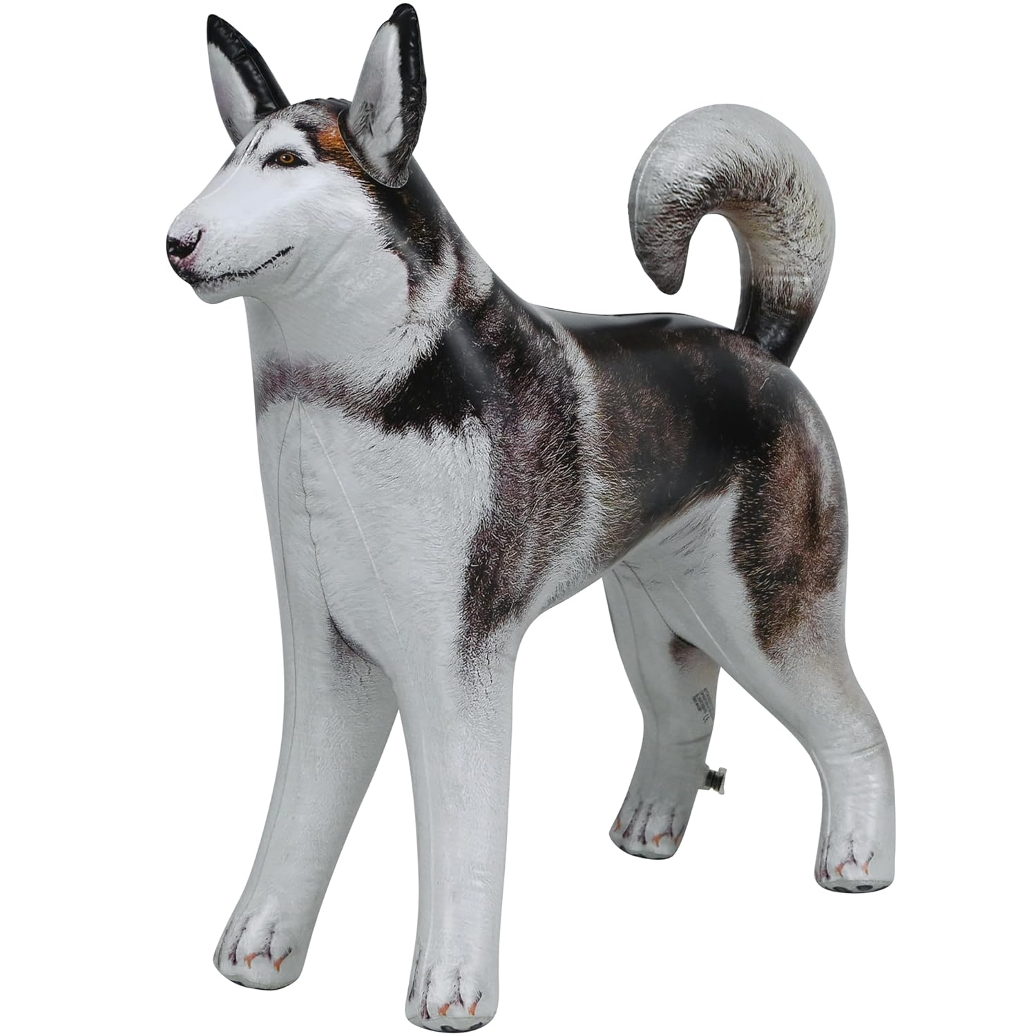 Jet Creations 30" Tall Inflatable Husky Dog Black White Lifelike Blow-Up Animal Figure, Puppy Pet Decor Play Farm Theme Party Pool Birthday VBS Photo Prop, Sport Mascot, Gift for Boys Girls Kids 1pc