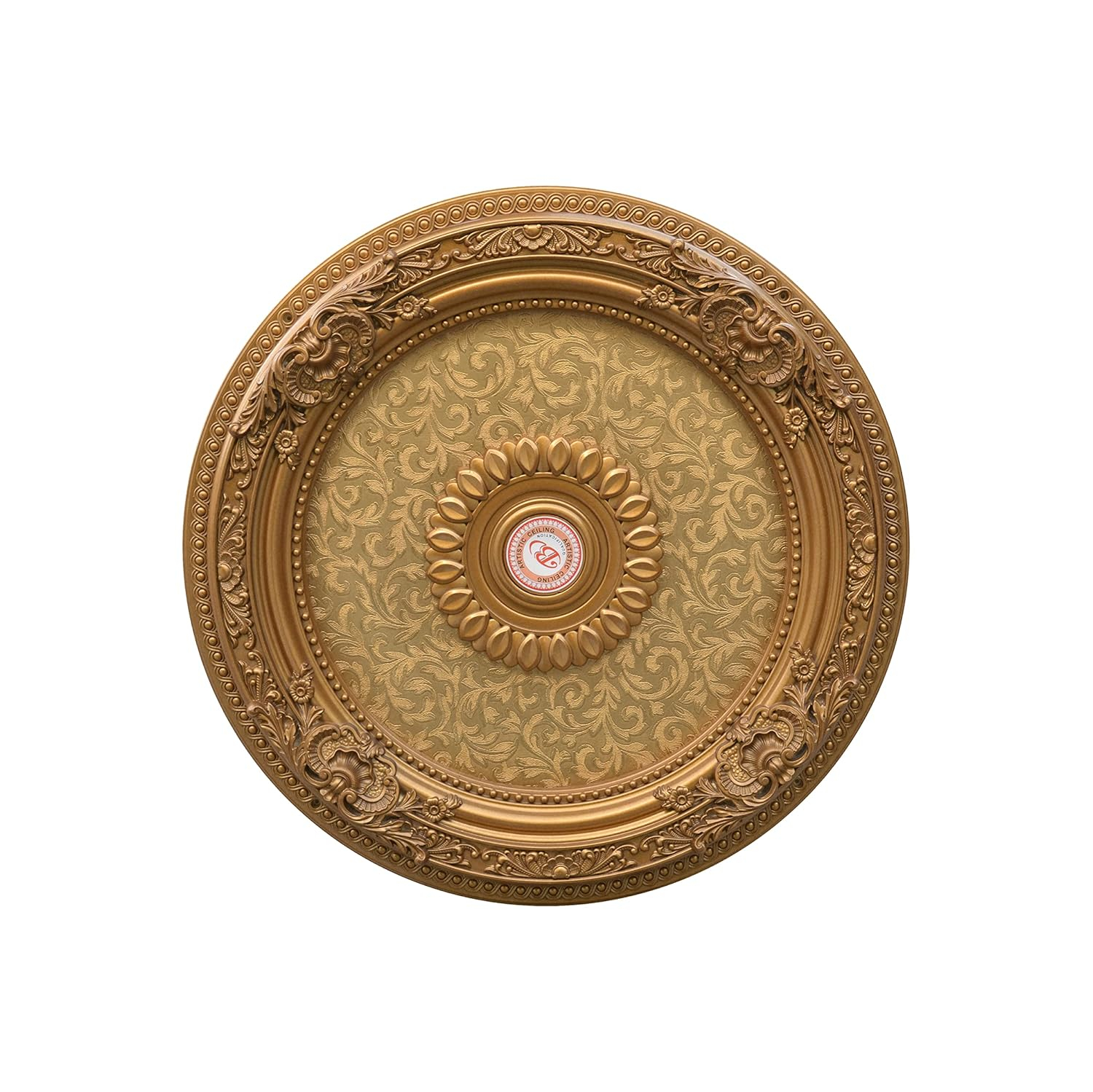 AFD Home 12020503 36 in. Round Chandelier Ceiling Medallion - Gold