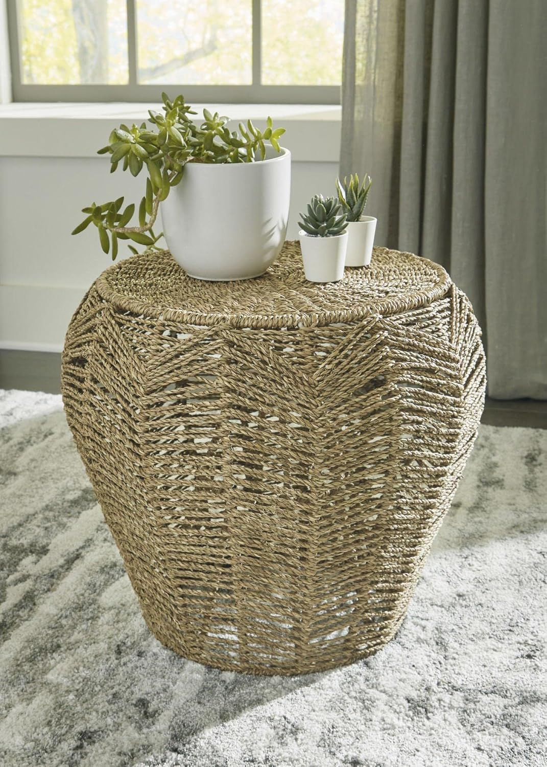 Cae Seagrass Accent Stool