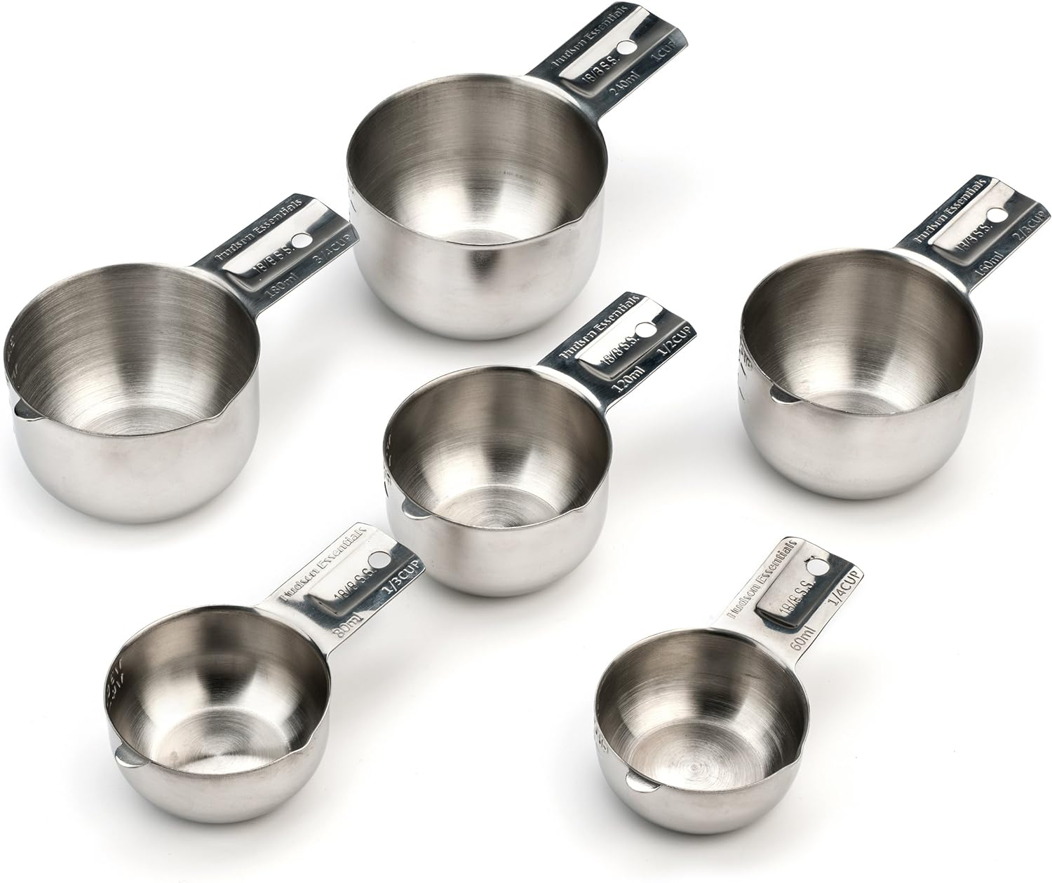 Stainless Steel Measuring Cups Set (6 Piece Set)