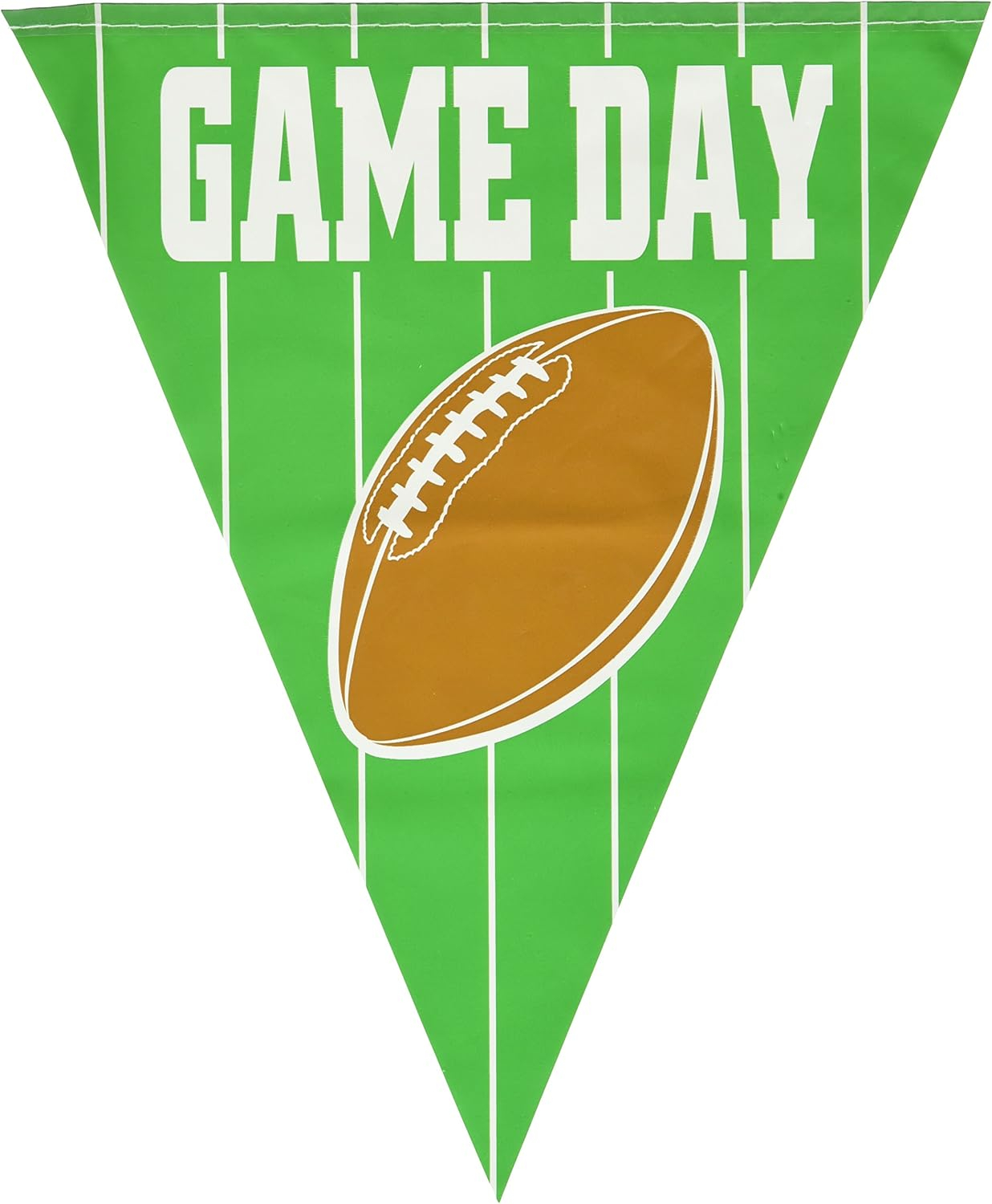 Green and Brown All-Weather Plastic Football Game Day Banner