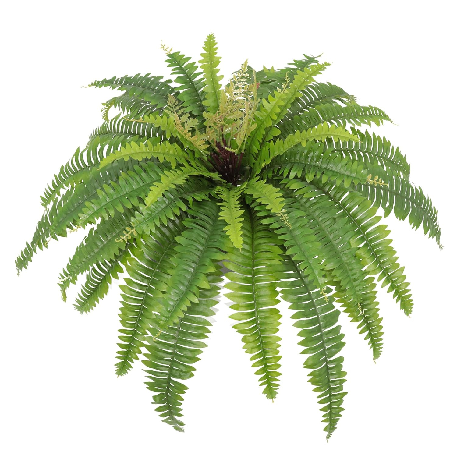 Artificial Ferns for Outdoors & Indoors, 40in Large Faux Ferns 39 Fronds Fake Boston Fern Plant for Planter Garden Porch Entrance Home Windowsill Yards Farmhouse Decoraction
