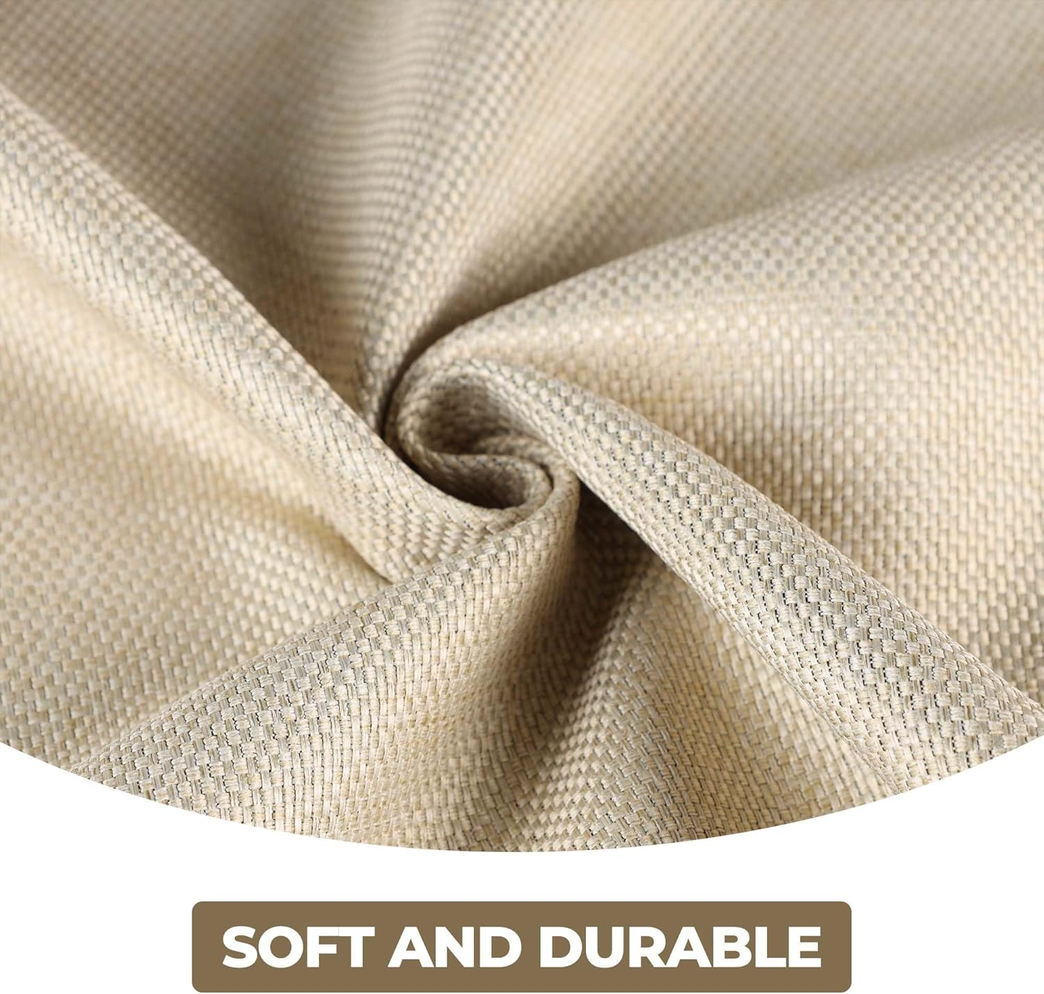 Superior Jaxon Blackout Curtains, Grommet Header, Set of 2, 42" x 63", Beige