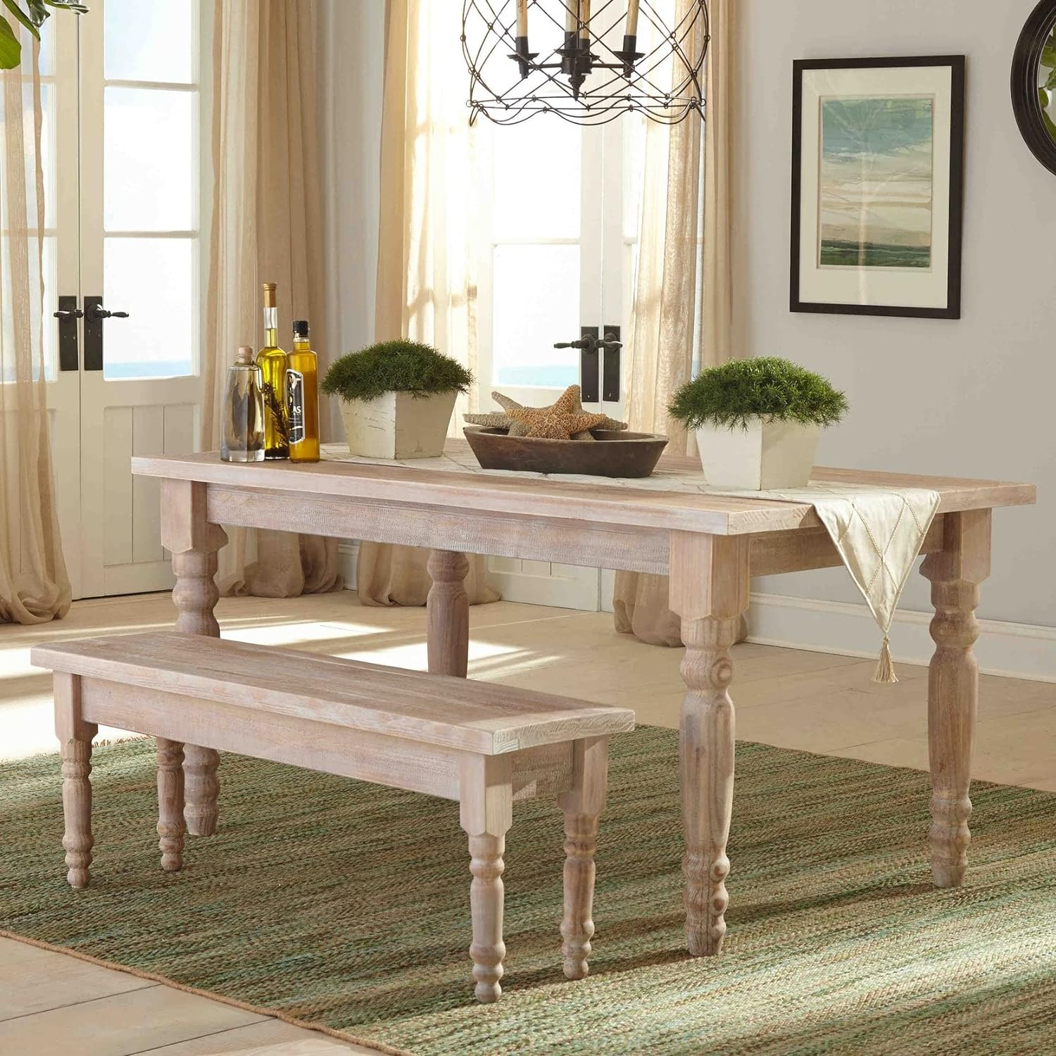 Grain Wood Furniture Valerie Original Solid Wood 63" Dining Table, Barnwood