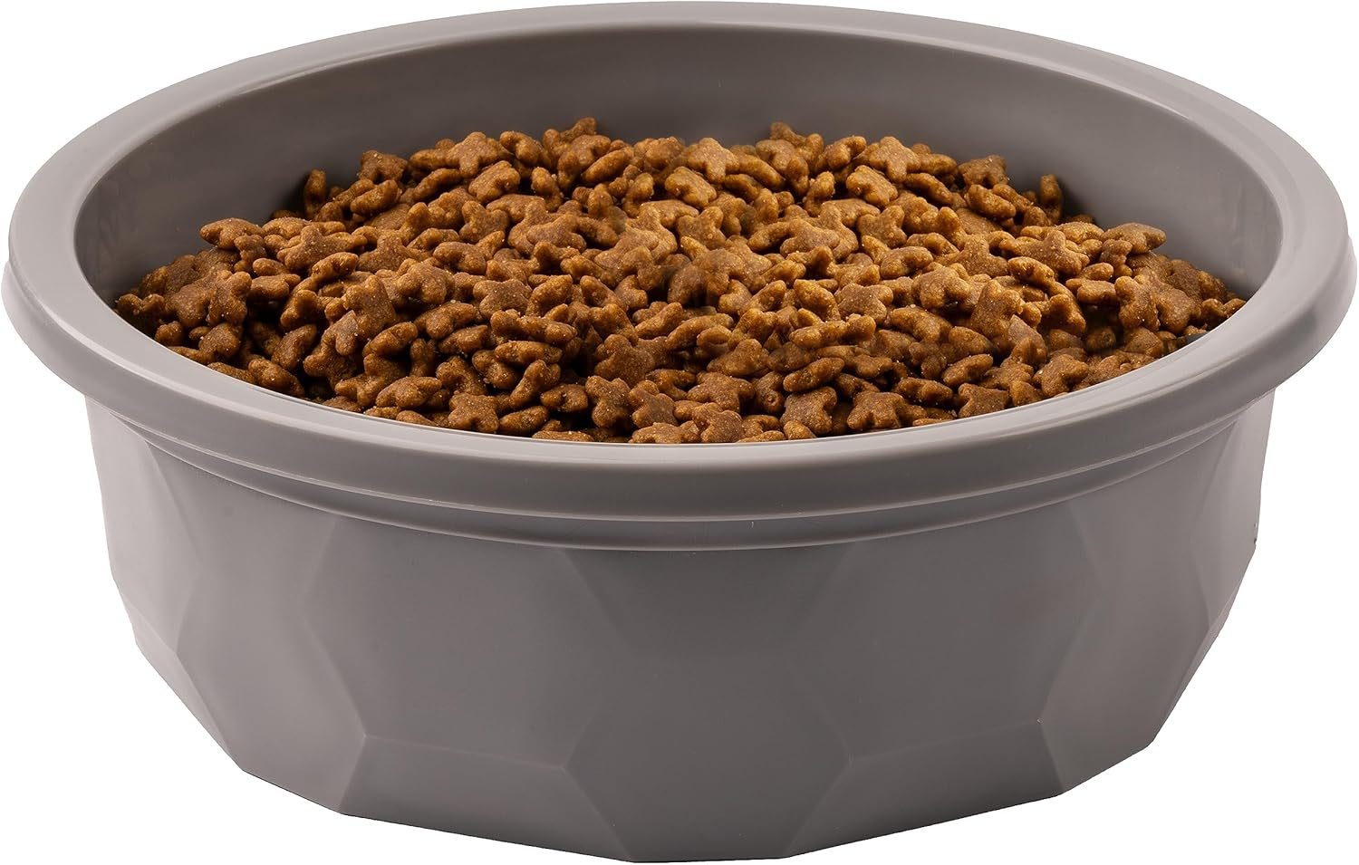 Leash Boss Extra Large Dog Bowl (112 oz) - Plastic Food & Water Feeder for Inside & Outside, Gray, Holds 14 Cups - Large Outdoor Dog Water Bowl - for All Breed Sizes, Durable, Dishwasher Safe