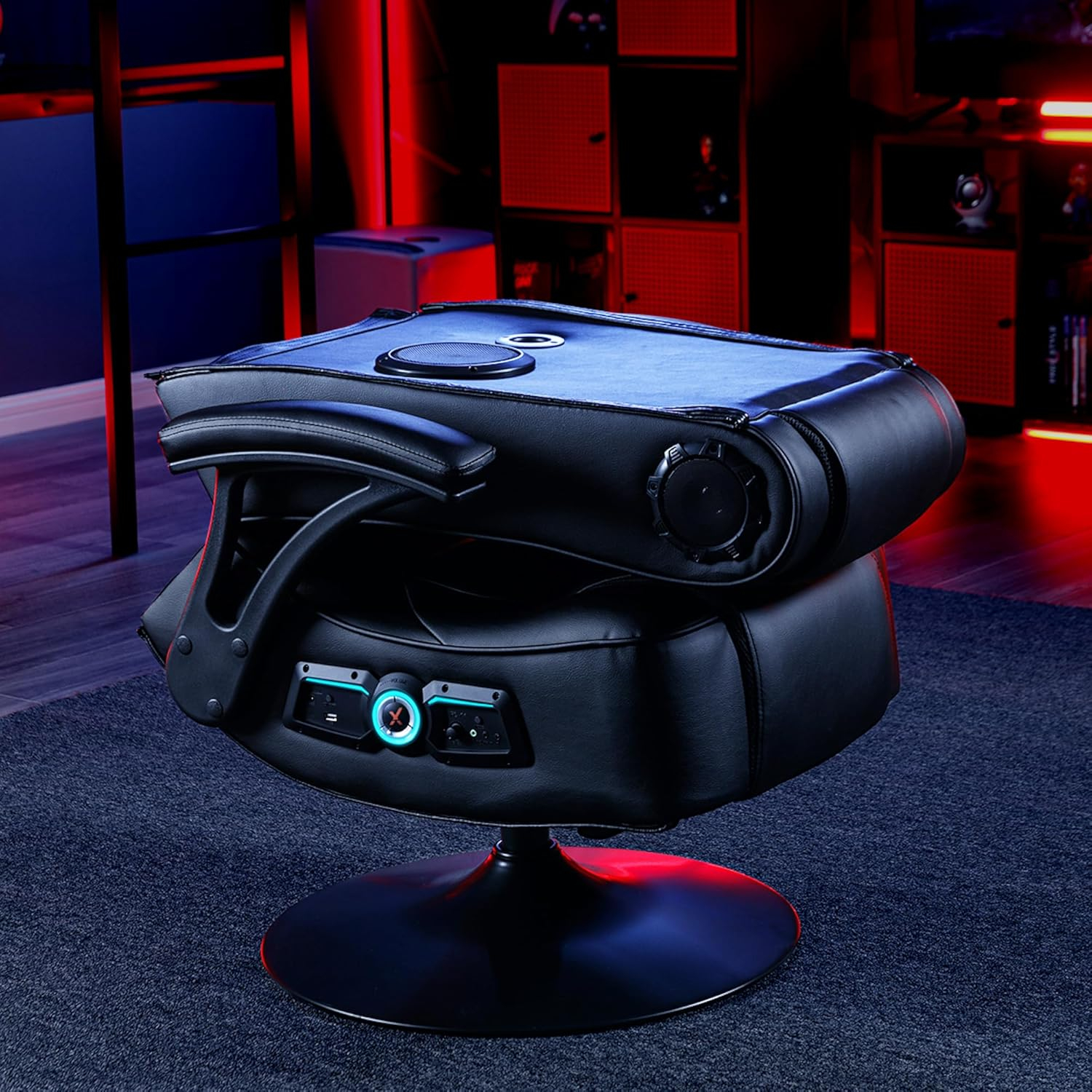 Adrenaline 2.1 Wireless Pedestal Gaming Chair, Red/Navy