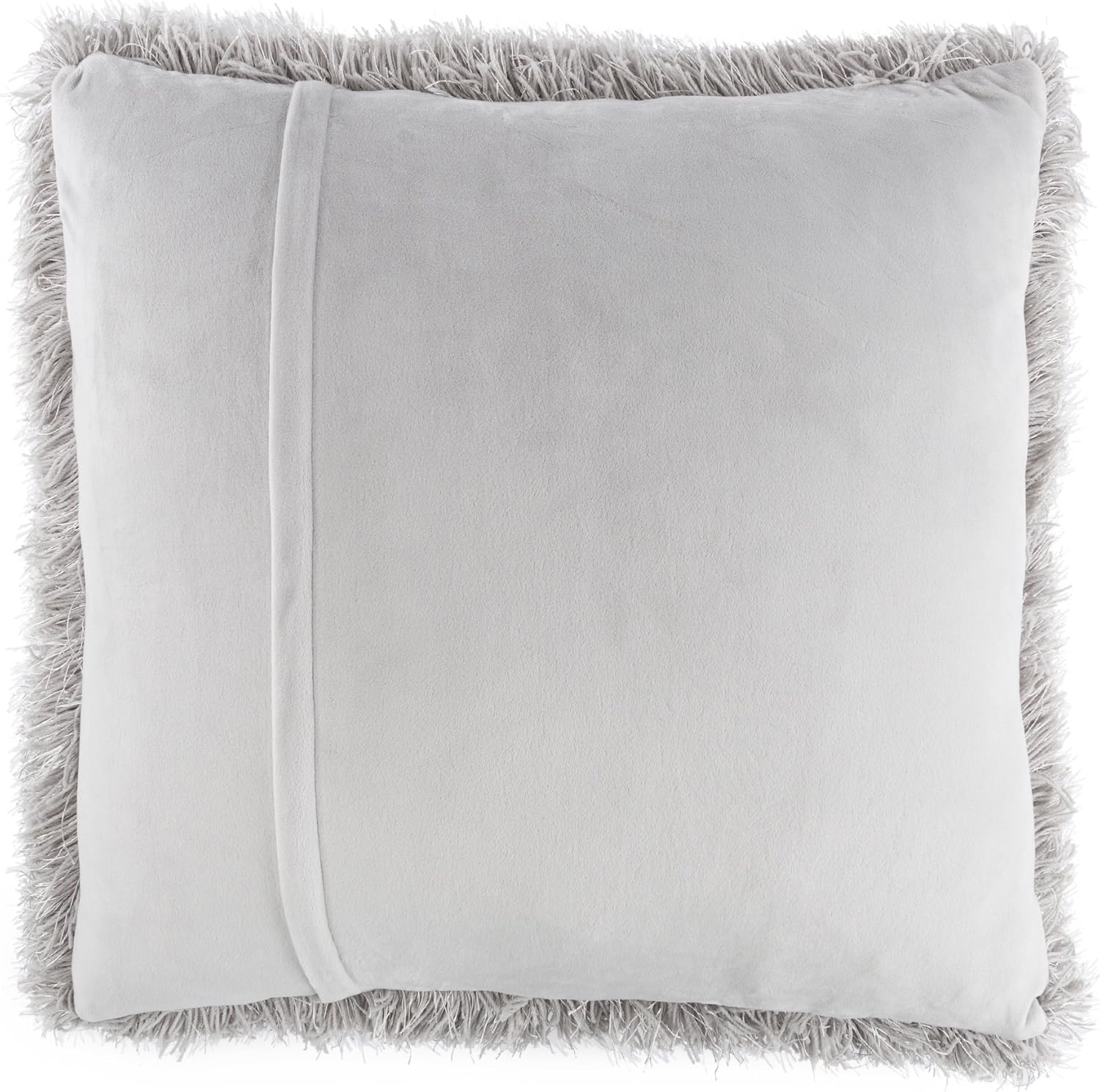 Lavish Home Oversized Floor or Throw Pillow Square Luxury Plush– Shag Faux Fur Glam Decor Cushion for Bedroom Living Room or Dorm, 1 Count (Pack of 1),Beige
