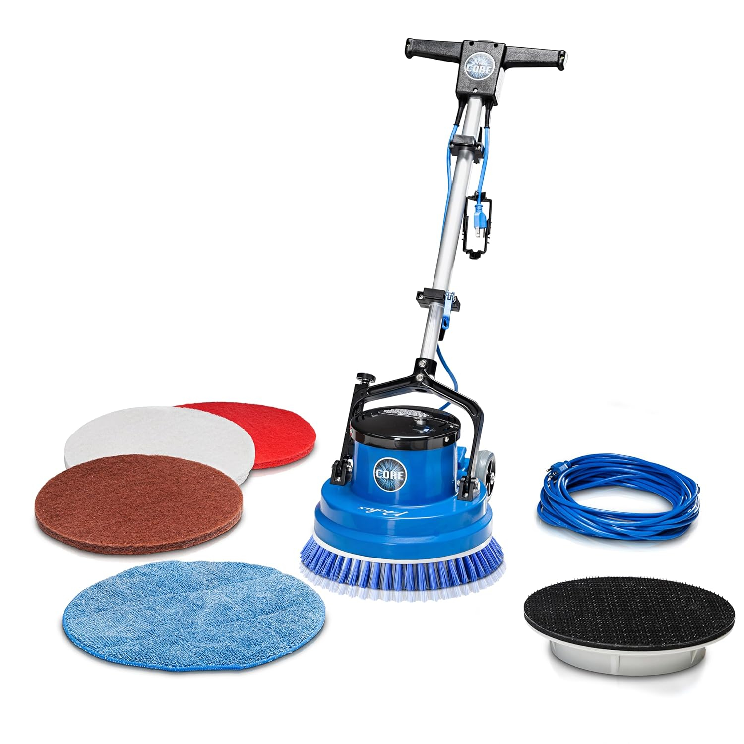 Prolux Core 15 in. Loaded Commercial Light Hand-Driven Floor Buffer Scrubber
