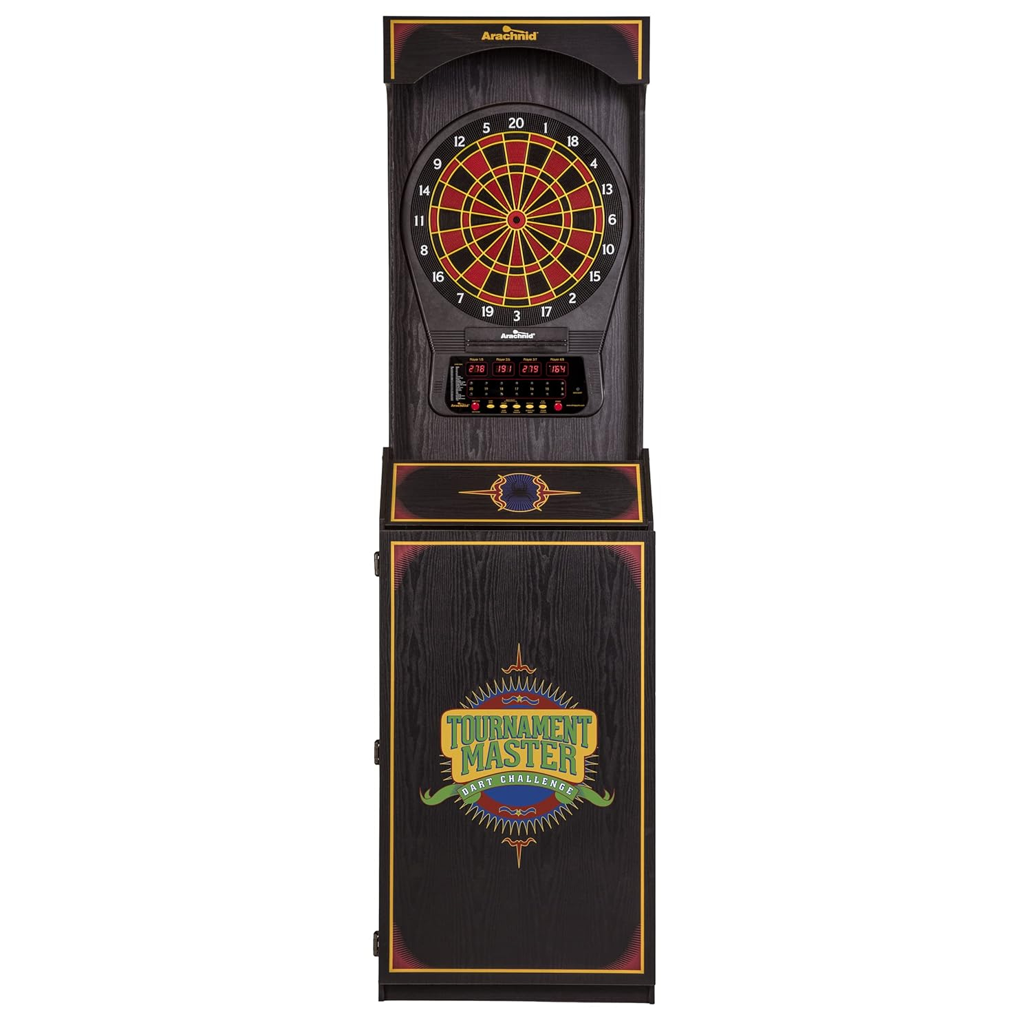 Tournament Master Black Electronic Dartboard Cabinet with Soft Tip Darts