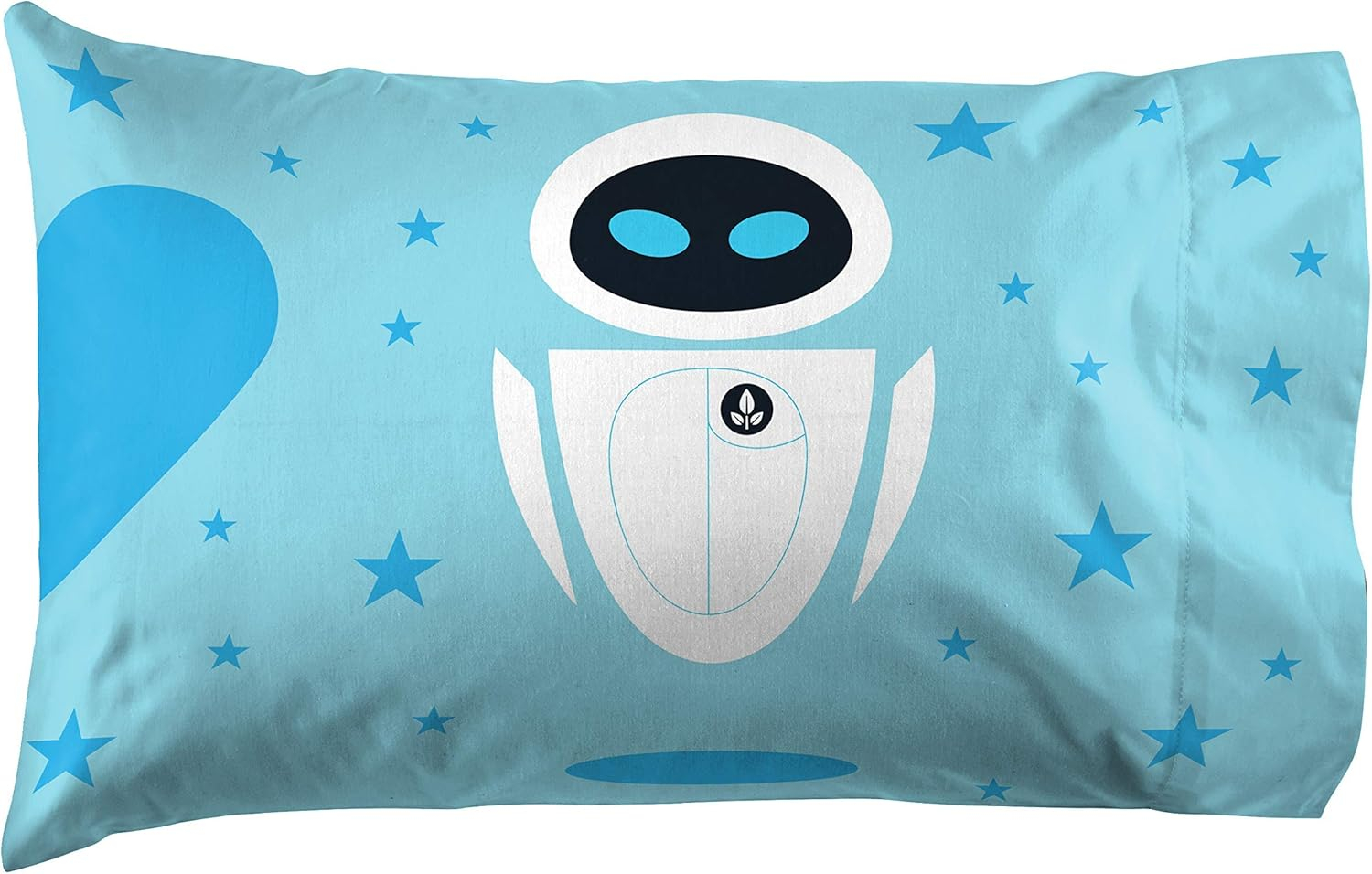 Disney/Pixar Wall-E Robo Love Blue Double Sided 1-Pack Pillowcase, 100% Microfiber