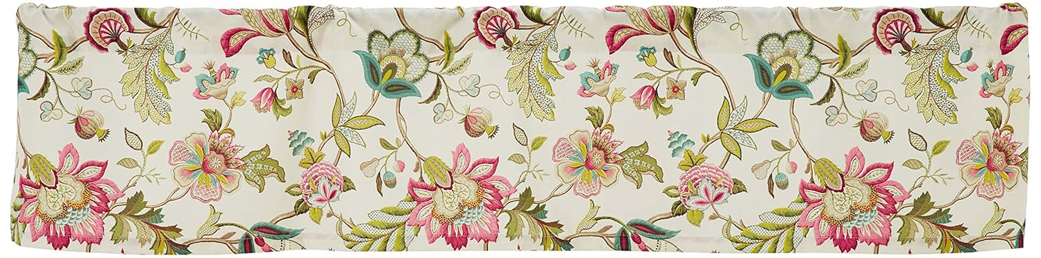 Ellis Curtain Brissac Tailored Valance, 70 x 15, Red