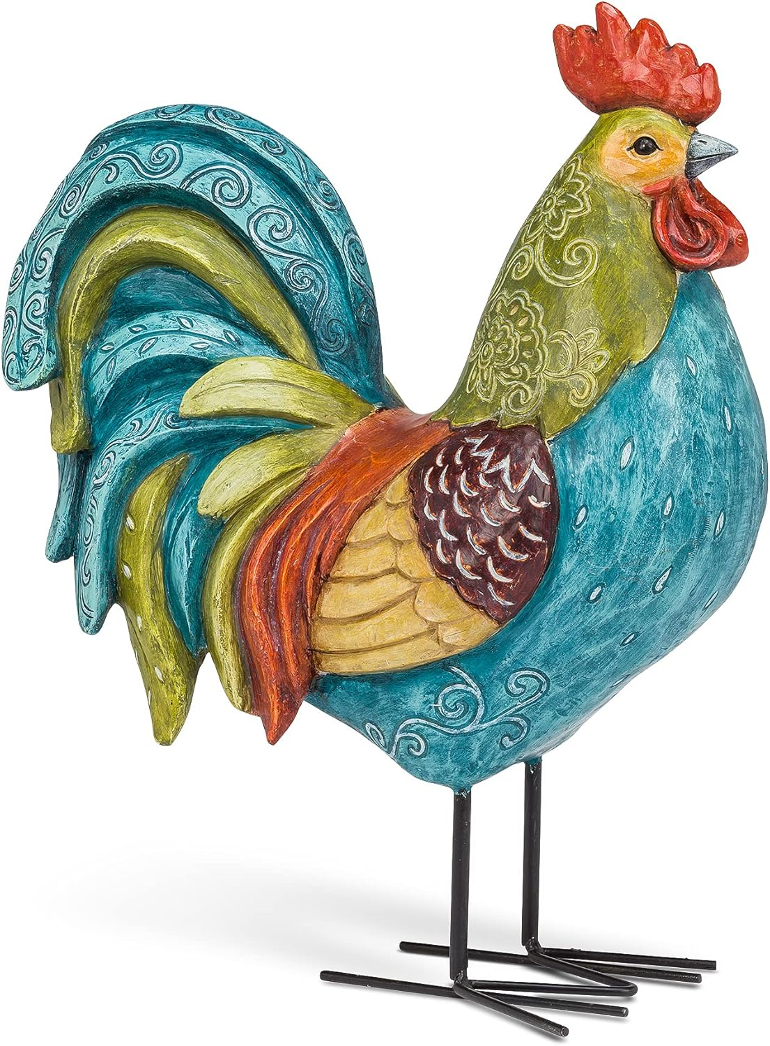 Abbott Collection 27-GALLO-220 Large Tall Colorful Rooster, Multi