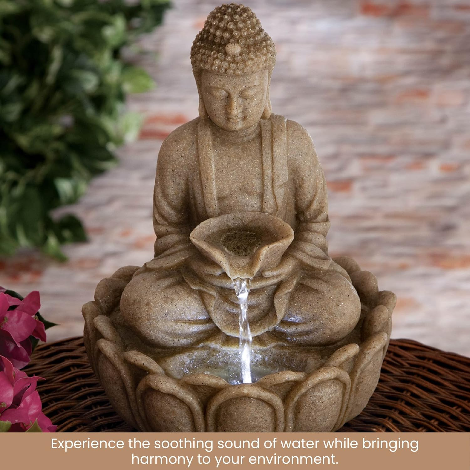 Bits And Pieces 28 cm Indoor Serenity Buddha Tabletop Water Fountain