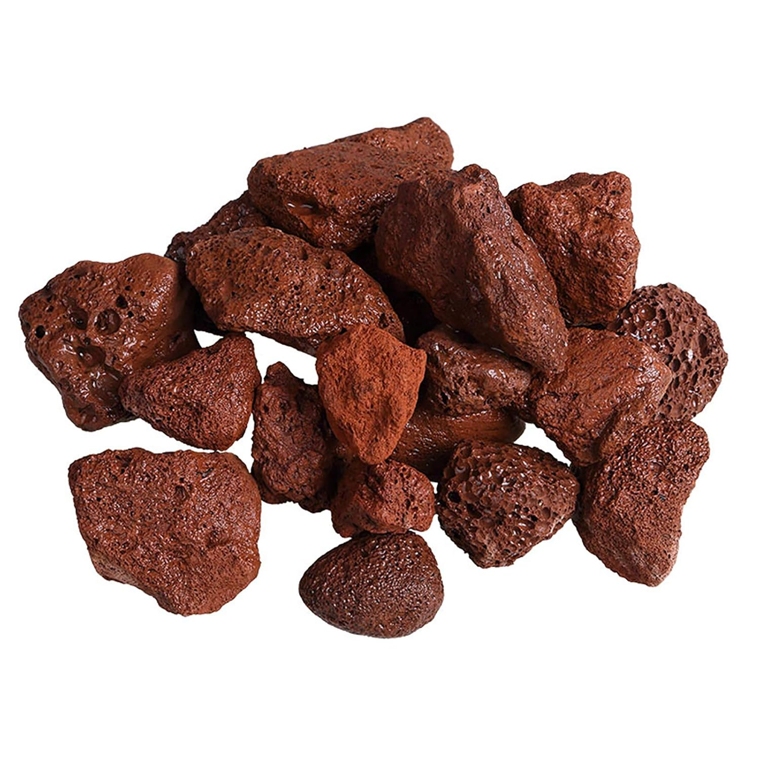 400g Sphere Bio-Filter Media for Marine and Freshwater Aquariums, Red Volcanic Rock