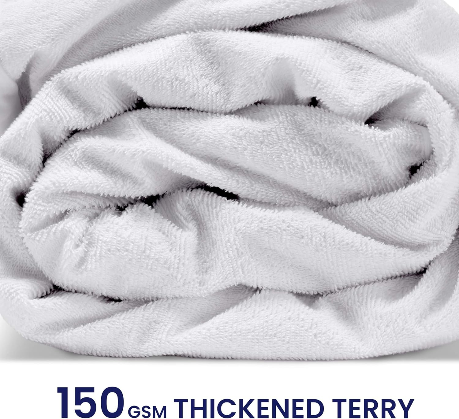 SLEEP ZONE Waterproof Mattress Protector Twin Size, Soft Breathable Cotton Terry Mattress Cover, Washable Noiseless Bed Cover Deep Pocket 8"-21", Twin