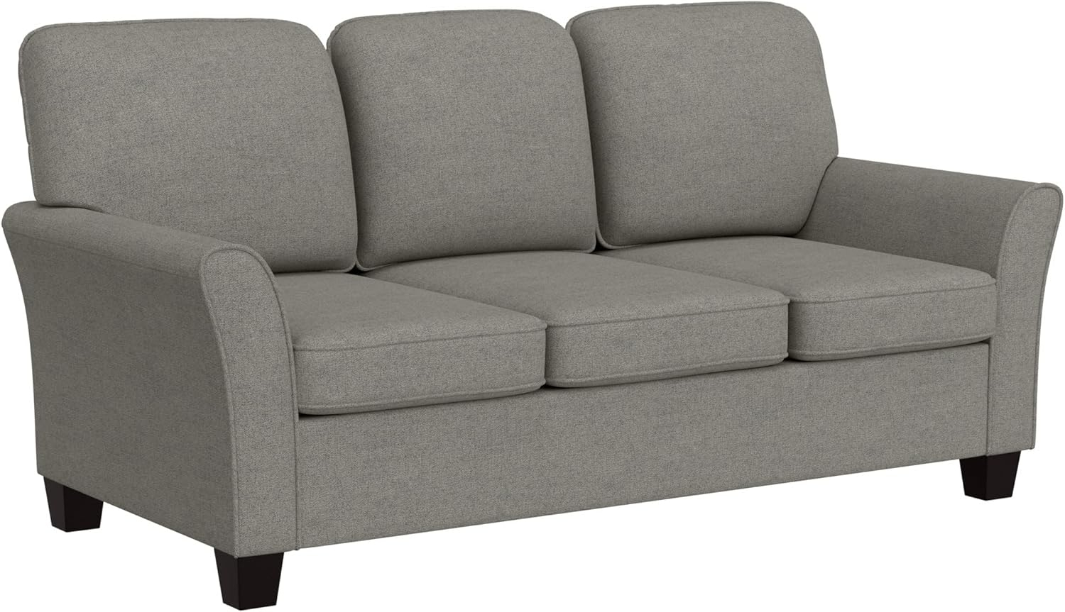 Hillsdale Lorena Modern Upholstered Sofa Fabric Couch, Gray
