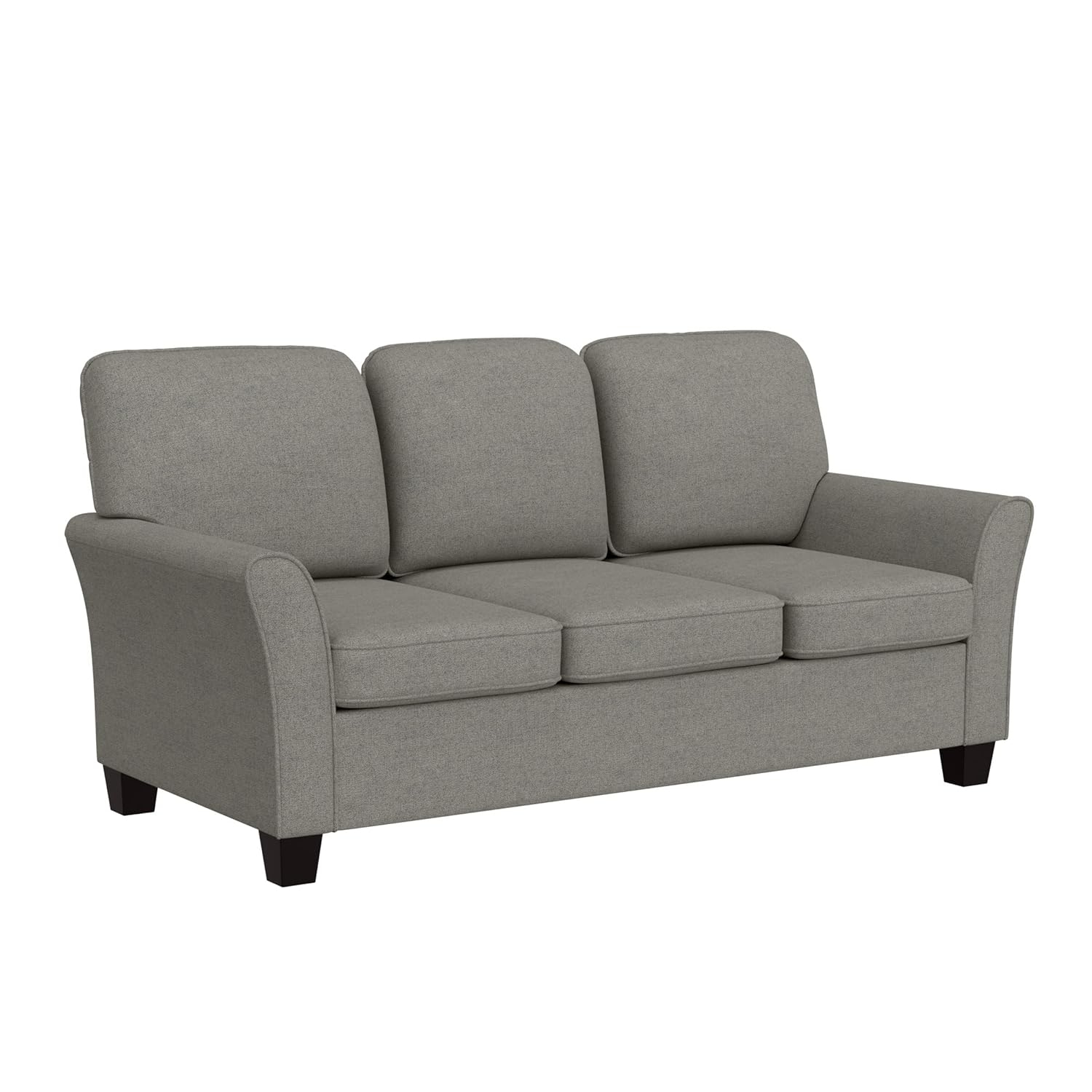 Hillsdale Lorena Modern Upholstered Sofa Fabric Couch, Gray