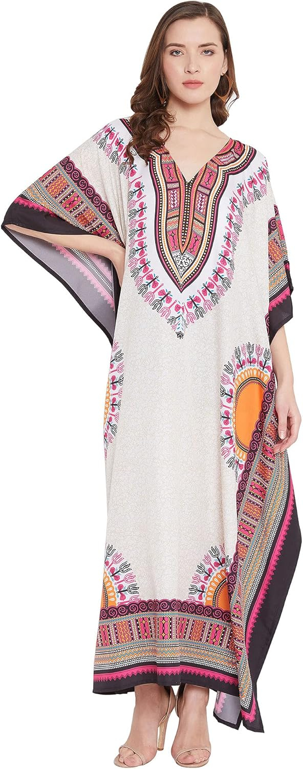 Oussum Women Plus Size Kaftan Maxi Dress Kimono Sleeve Caftan Party wear Casual Dresses Online