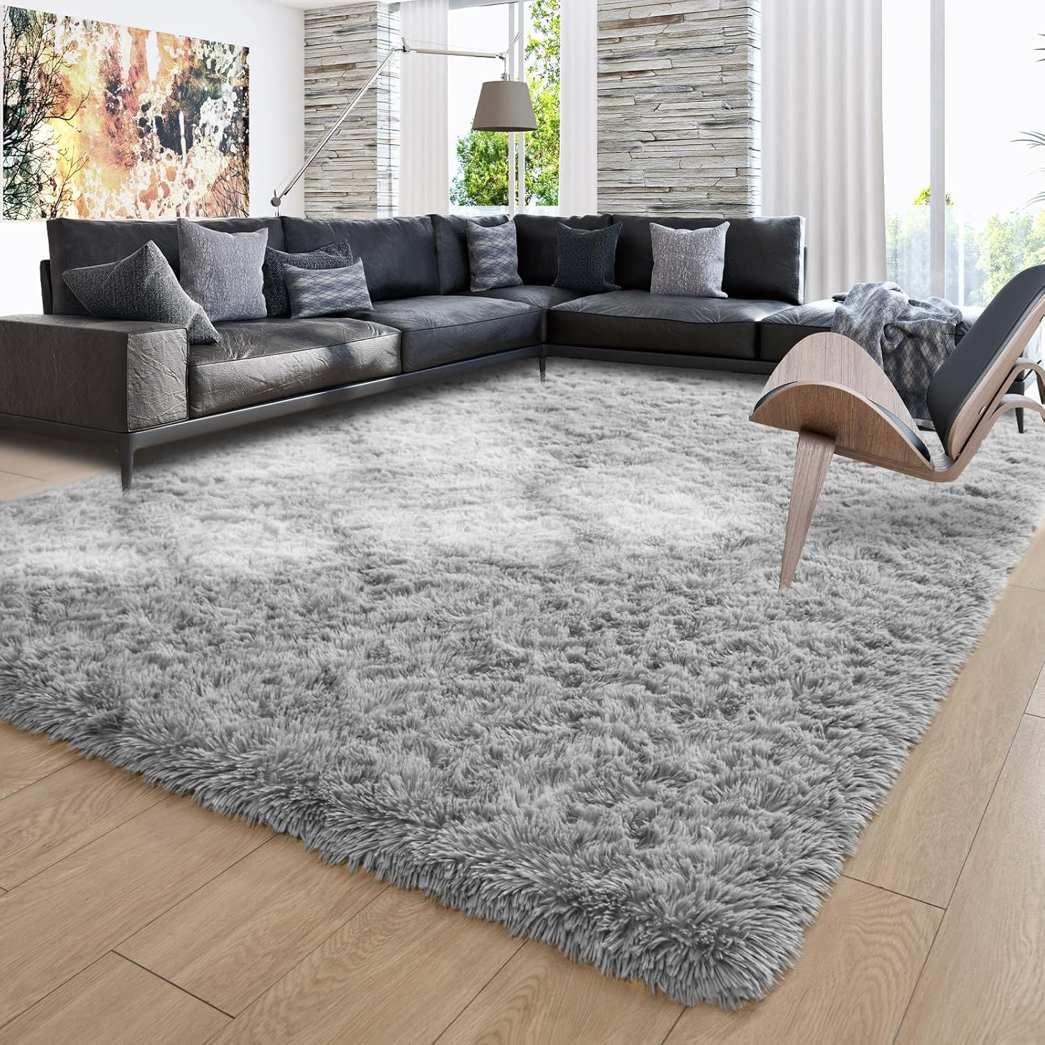 nuLOOM Cloud Shag Accent Rug, 3x5, Gray