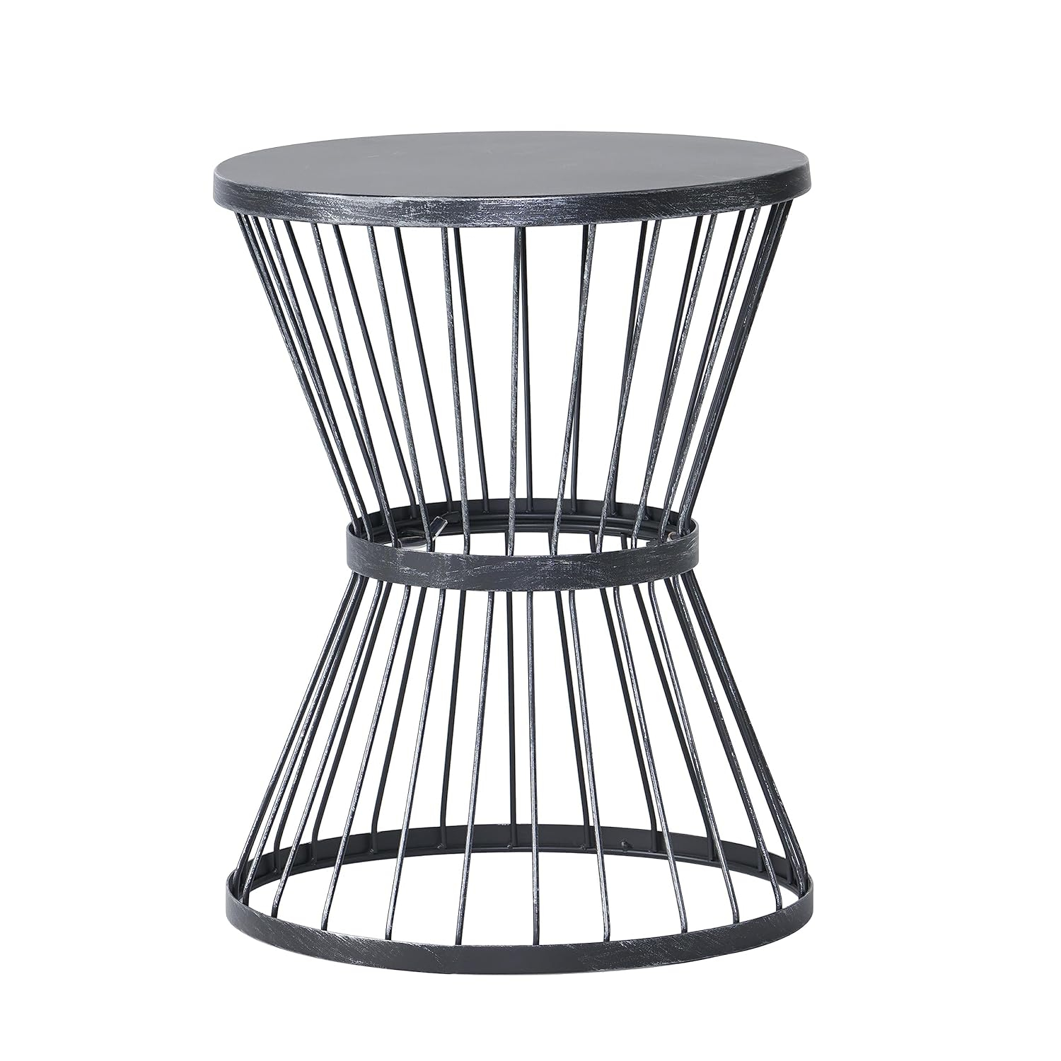 Christopher Knight Home Lassen Outdoor 16" Iron Side Table, Matte Black