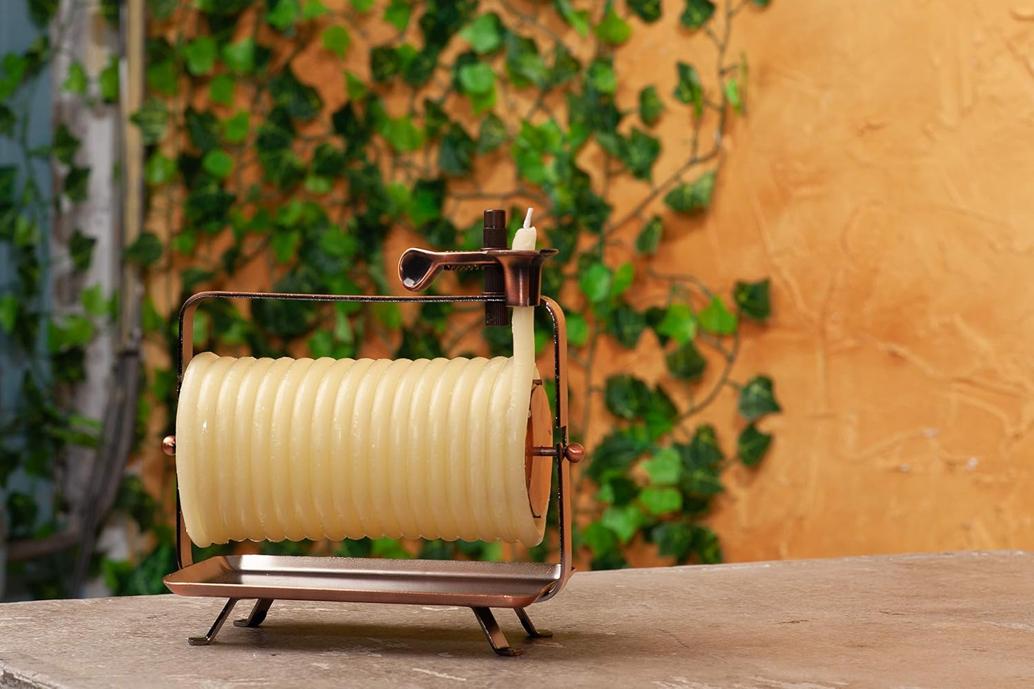 48-Hour Horizontal Candle Natural Beeswax with Cotton Wick