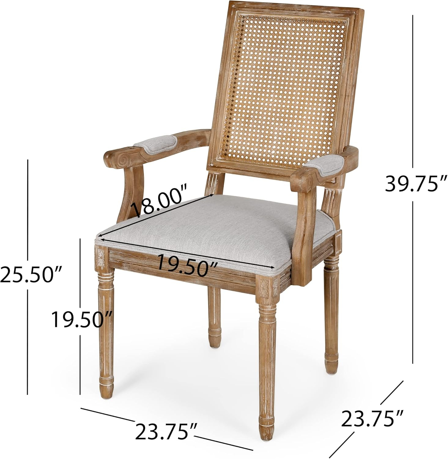 Christopher Knight Home Maria DINING CHAIR SETS, Light Grey + Natural