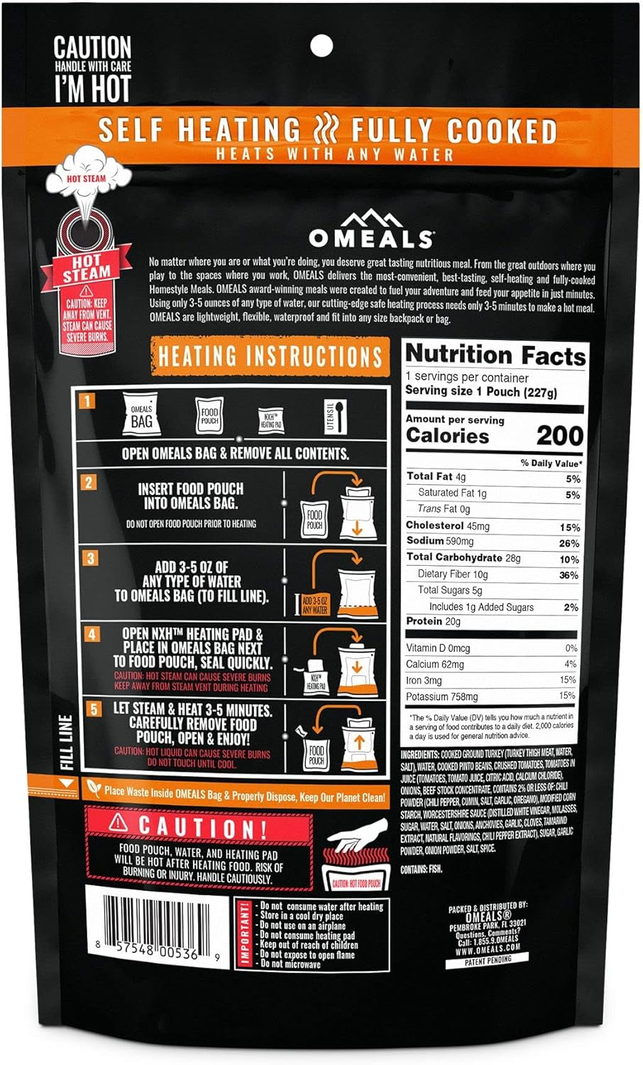 Omeals Turkey Chili with Beans