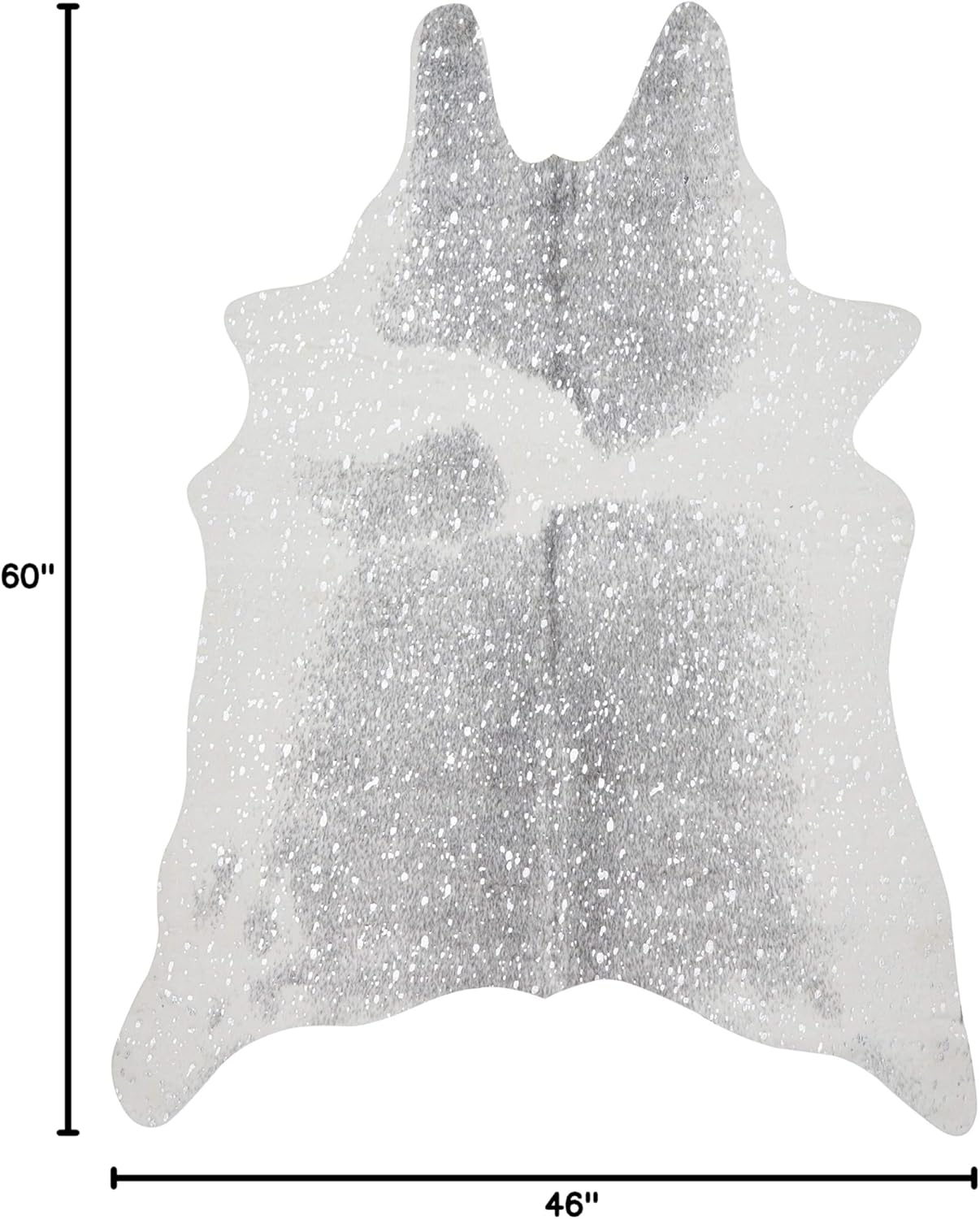 Loloi II Bryce Faux Cowhide Grey / Silver Area Rug
