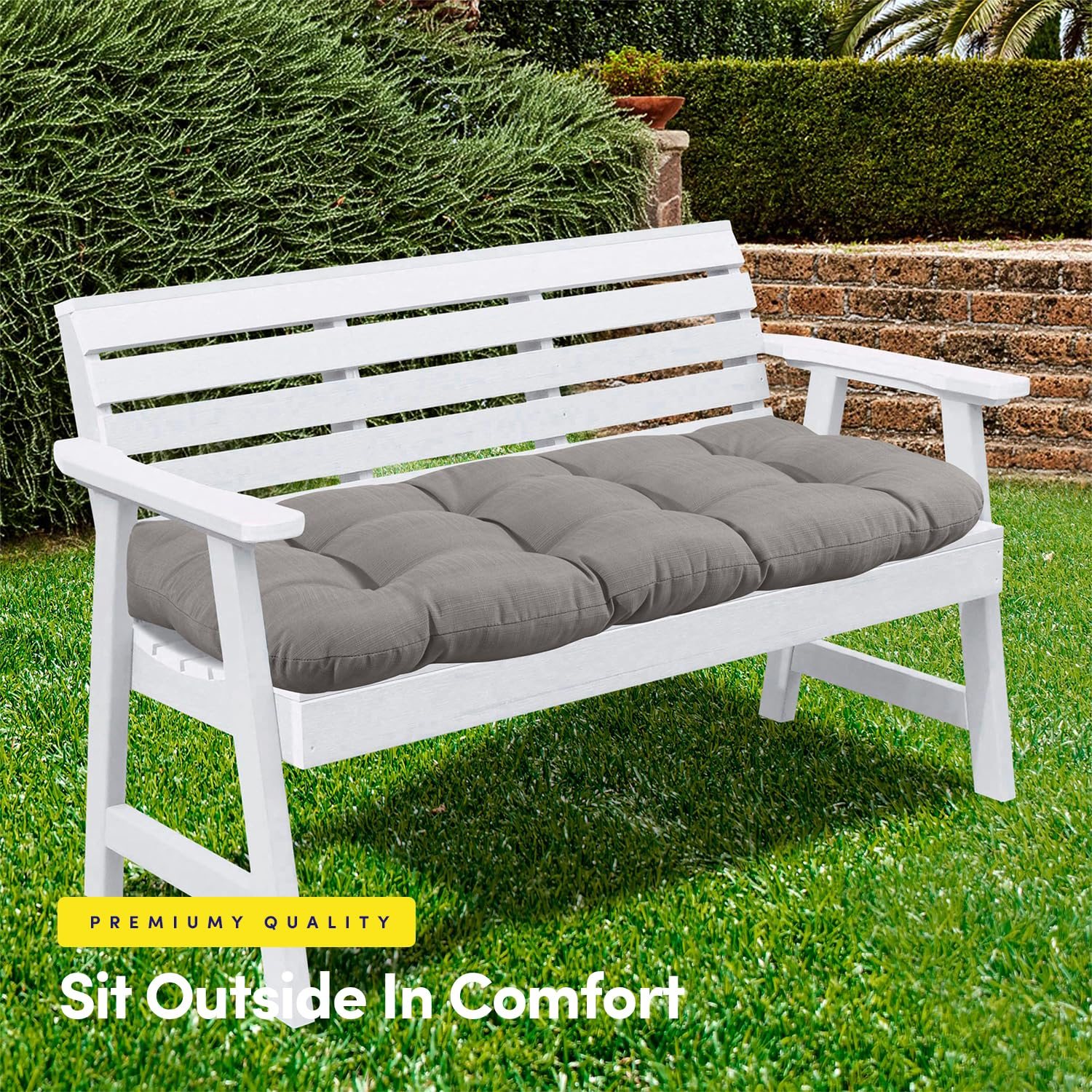 Sweet Home Collection Assorted Silver Loveseat Outdoor Seating Cushion