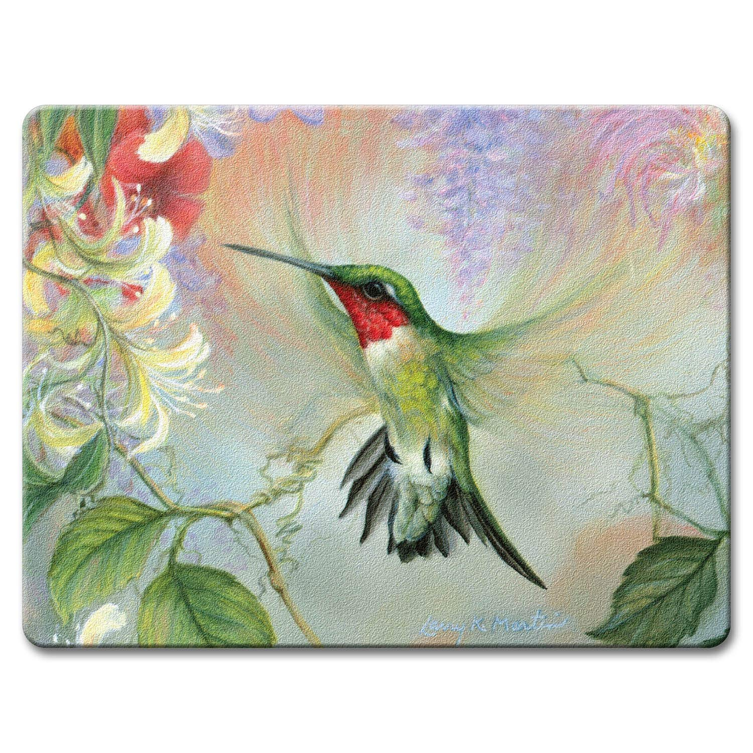 Hummingbird Nature's Gift Tempered Glass Cutting Board