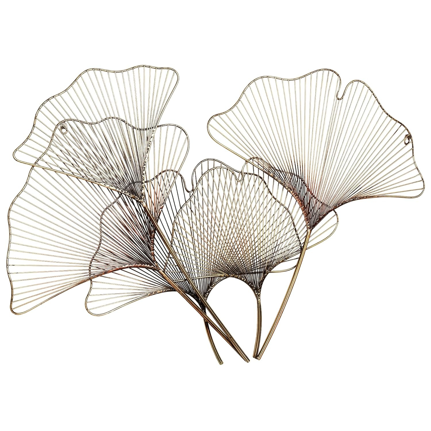 Ginkgo Breeze Wall Sculpture Multi Metallic