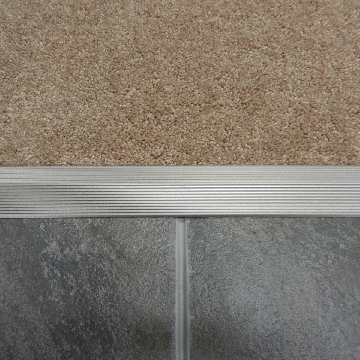 M-D Building Products 43318 1-7/8 In. X 36 In. Satin Nickel Aluminum CINCH® Reducer Fluted w/Snaptrack