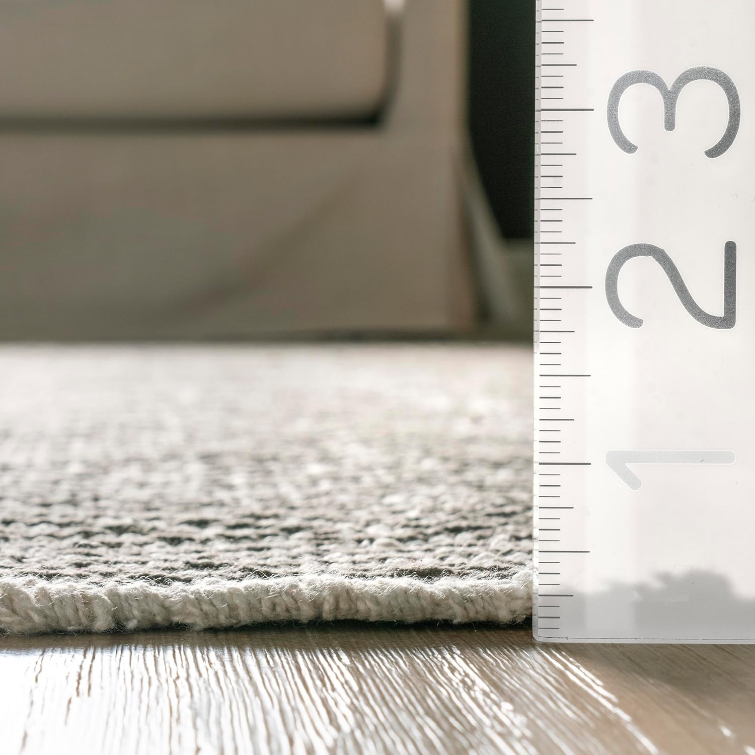 Gray and White Striped Cotton 6' x 9' Handmade Rug