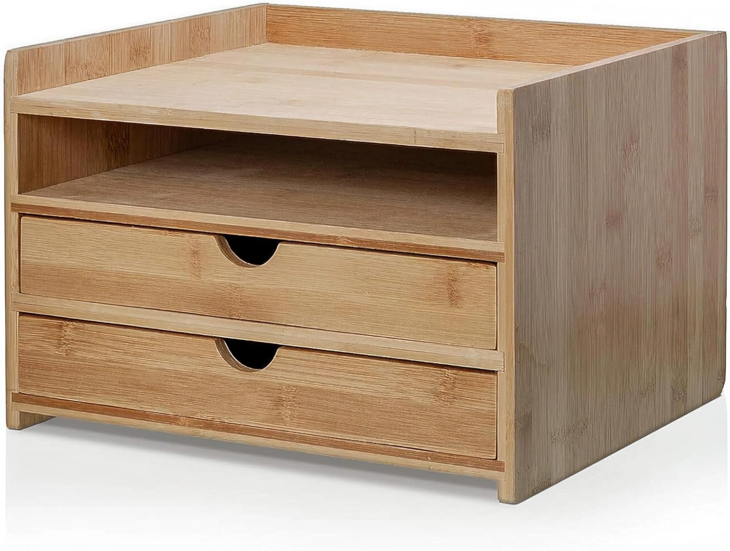 Prosumer'S Choice 3-Tier Bamboo Desktop Organizer With Us Letter Size Drawers for Home