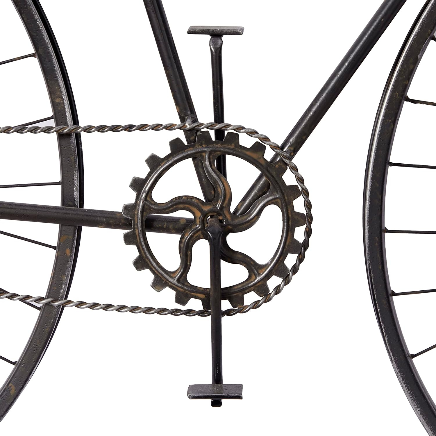 Deco 79 Metal Bike Wall Decor with Seat and Handles, 56" x 3" x 37", Black