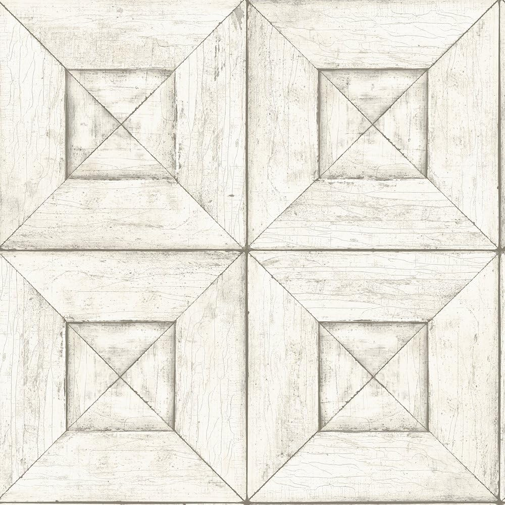 Chesapeake Avery Off-White Wood Wallpaper