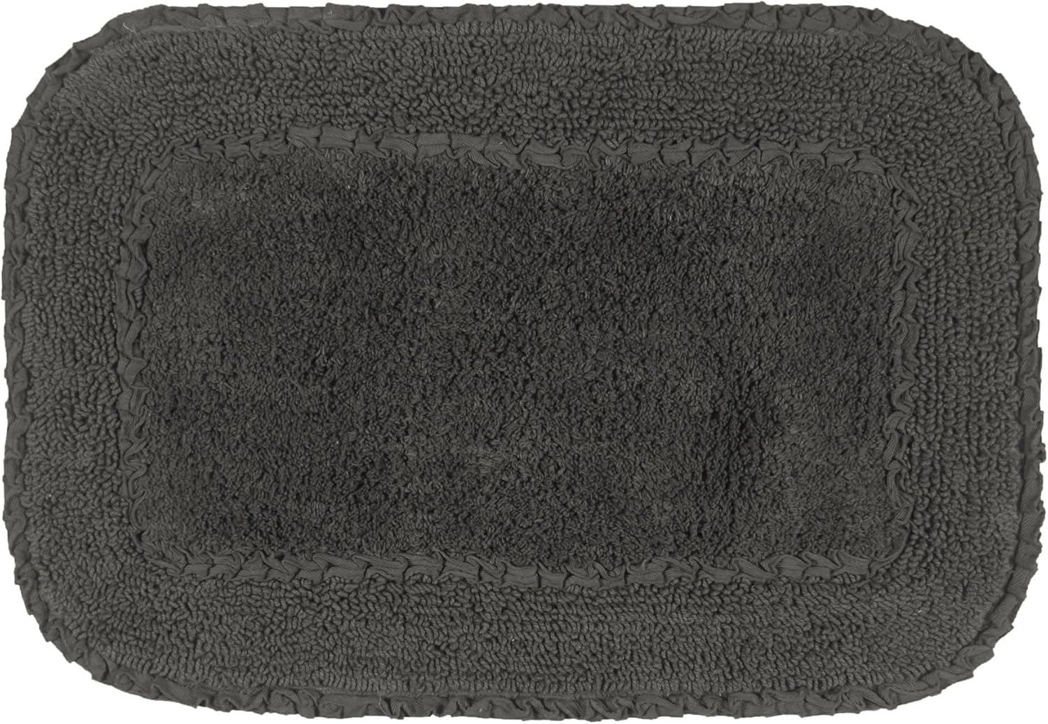 Home Weavers Casual Elegance Bath Mat 100% Cotton Bathroom Rugs Set, Washable Rug, Extra Soft and Absorbent bath Rug, Kitchen Mat, Bath Mat Set, Bath Floor Mat Reversible, 17"x24" Rectangle, Gray