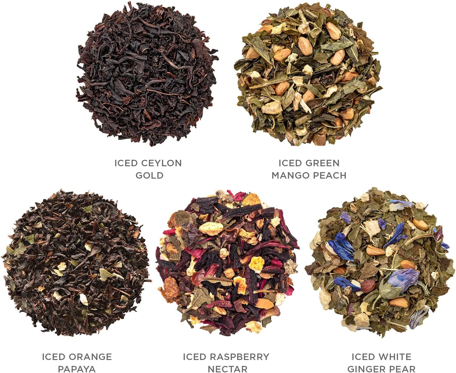 Tea Forte Iced Tea Sampler with Ceylon Black and Herbal Blends