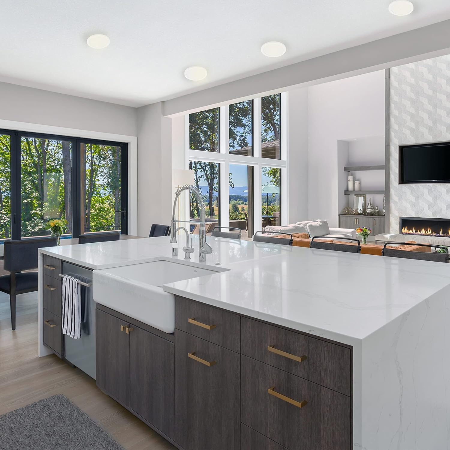 Trago 7" White LED Flush Mount Ceiling Light