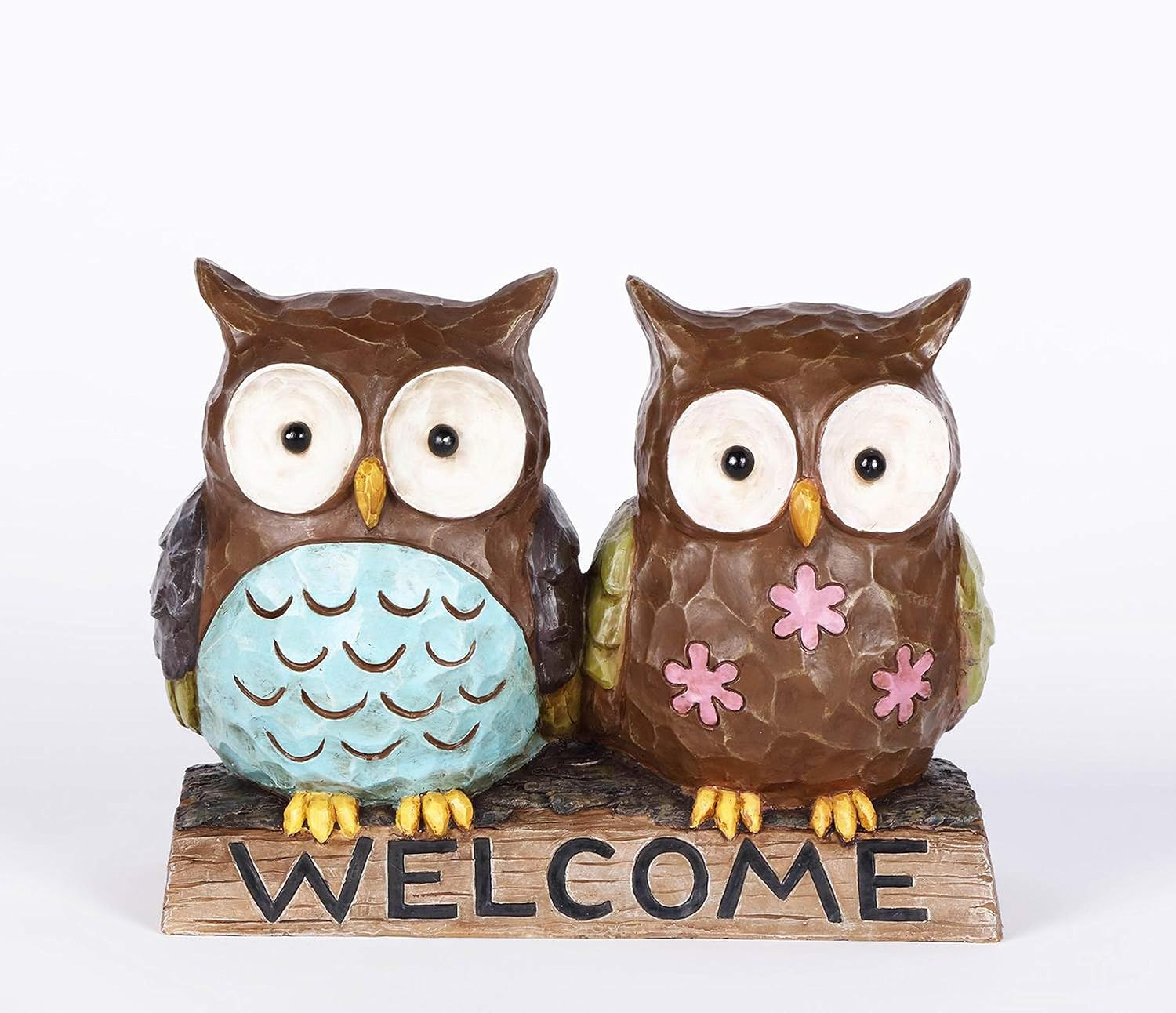 Hi-Line Gift Ltd 75618-E Owl Couple with Welcome Sign (Hi-Line Exclusive)