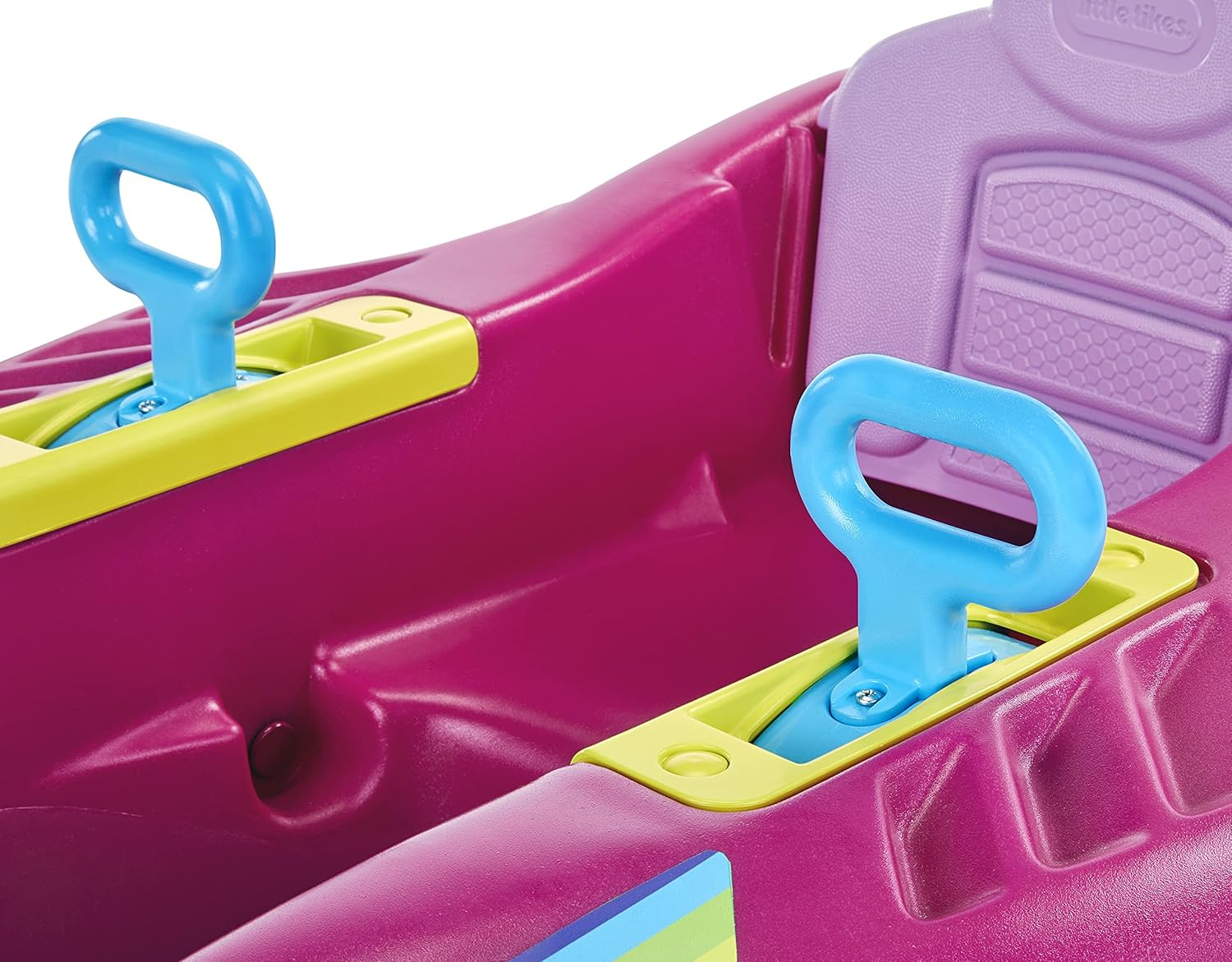 Little Tikes Jett Car Racer Ride On Pedal Car, Pink, Adjustable Seat Back, Dual Handle Rear Wheel Steering, Kids Boys Girls Ages 3 to 7