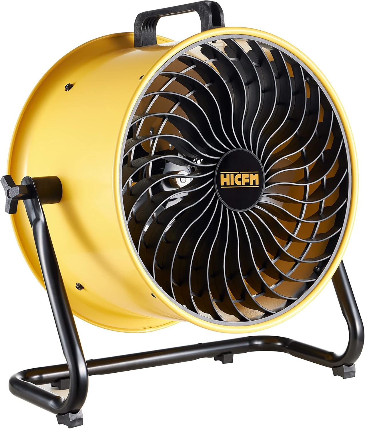 HiCFM 16" High-velocity Drum Air Circulator Fan 2800 CFM Large Airflow Turbo Shop Floor Fan with 360-degree Pivoting Head, 3-speed 1/4 HP Motor