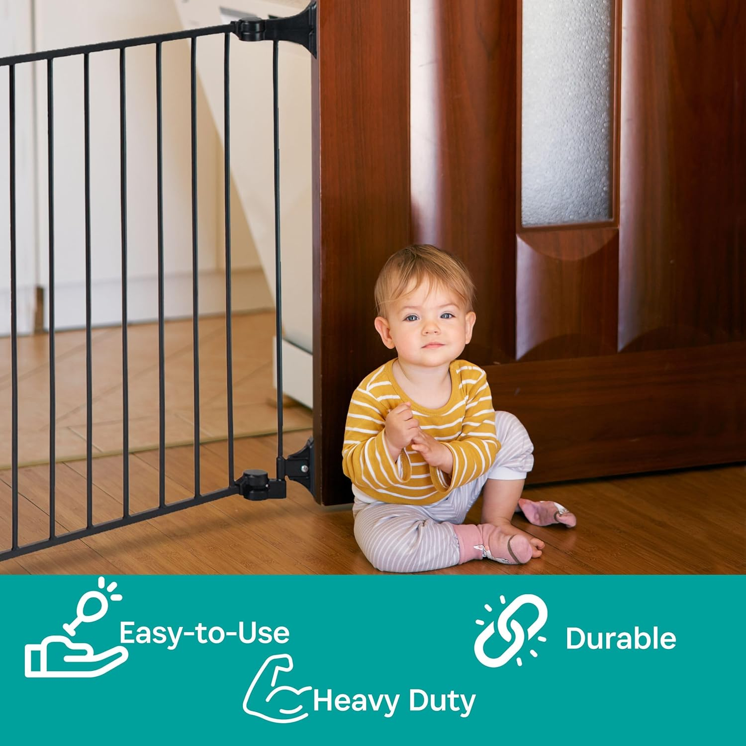 Kidco Black 24" Extension for Configure or Hearth Gate for Child Safety