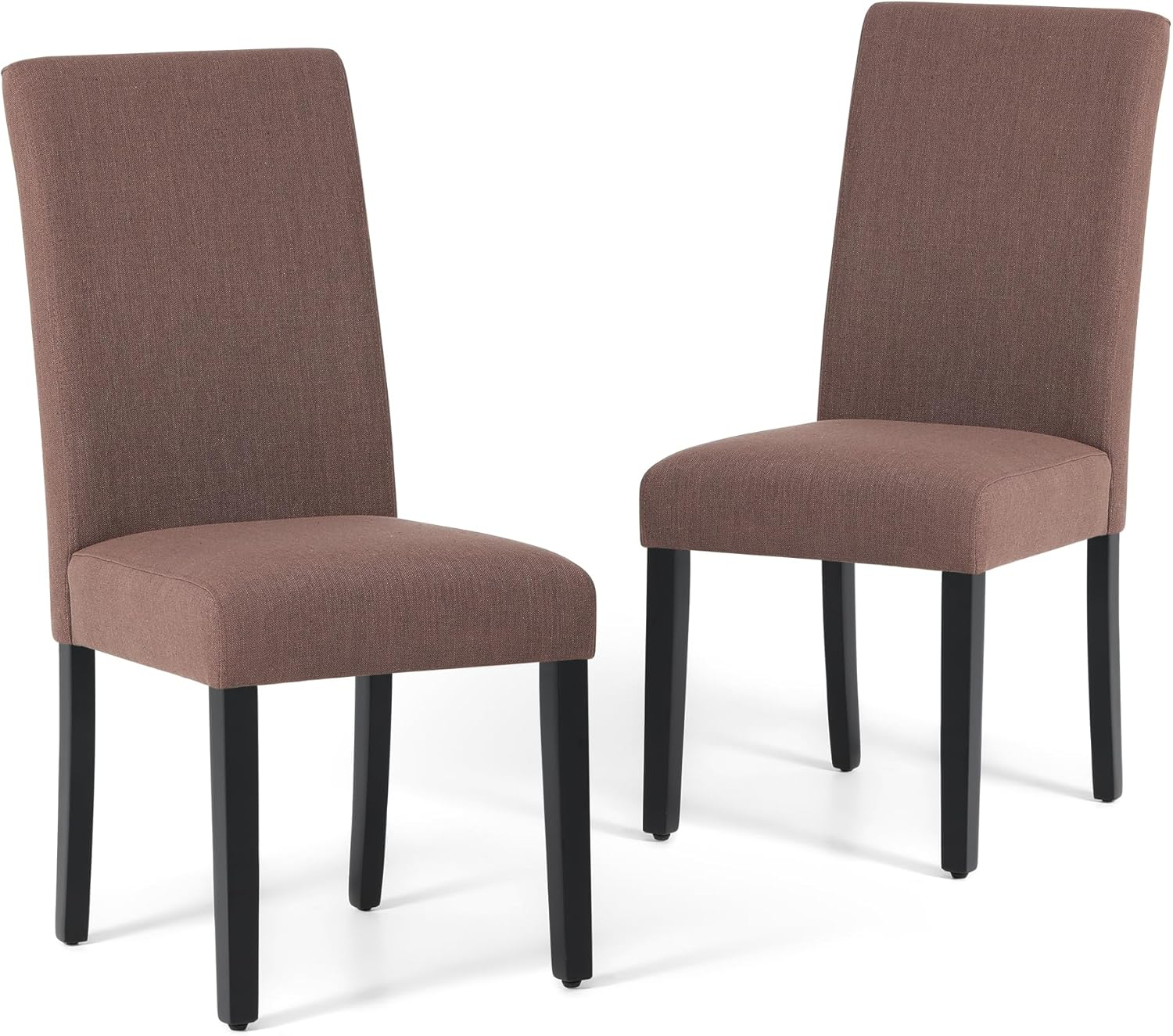 Costaelm Adison Fabric Dining Side Chair 2 Pc Set in Brown