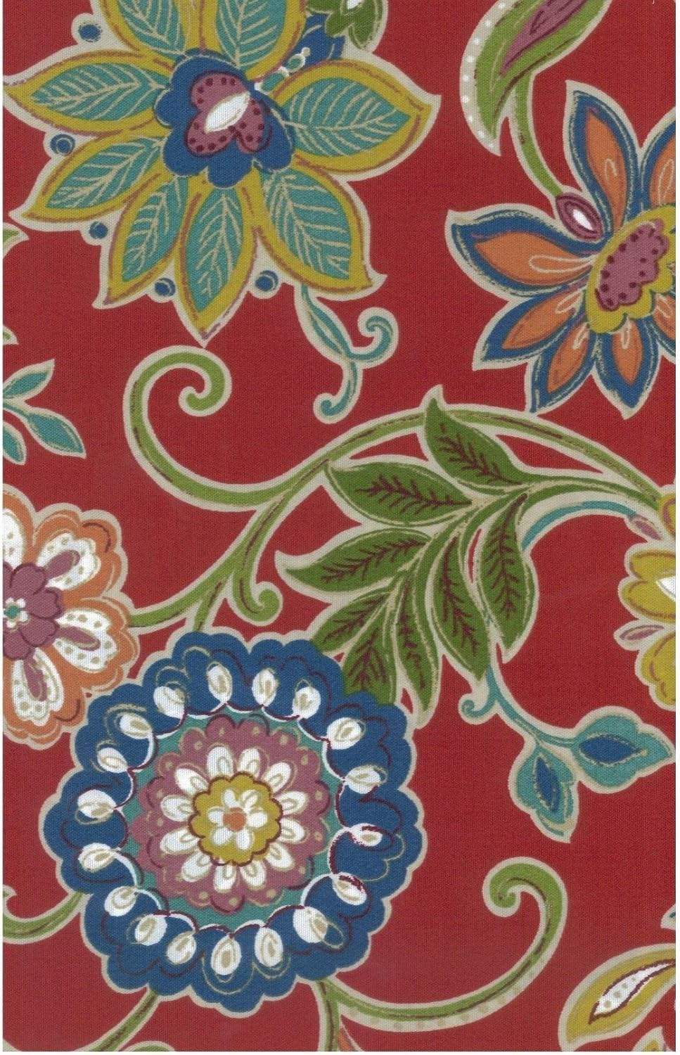 Alenia Pompeii Red and Multicolor Polyester Outdoor Chair Cushions, Set of 2