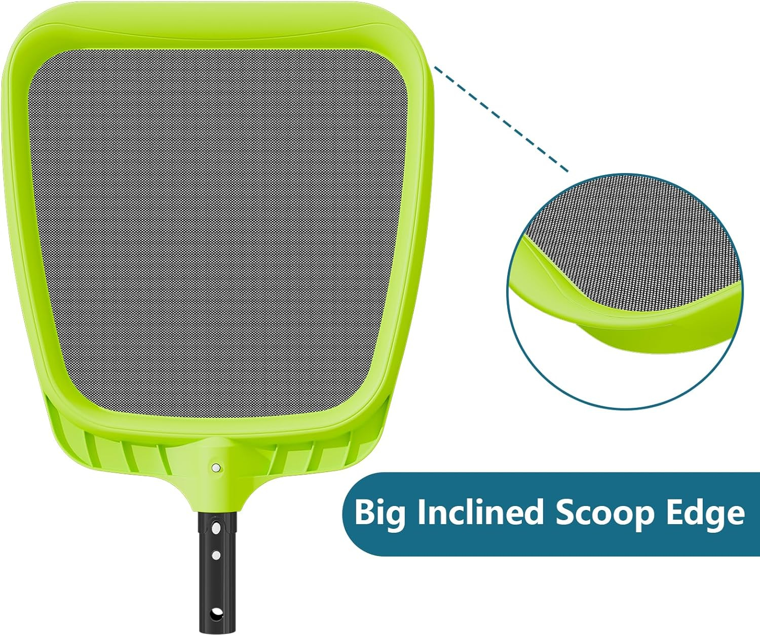 Sepetrel Pool Skimmer - Reinforced Frame & Large Opening Nylon Leaf Rake Net,for Spa Pond Swimming Pool, Pool Cleaning Supplies and Accessories, (Pole Not Included)