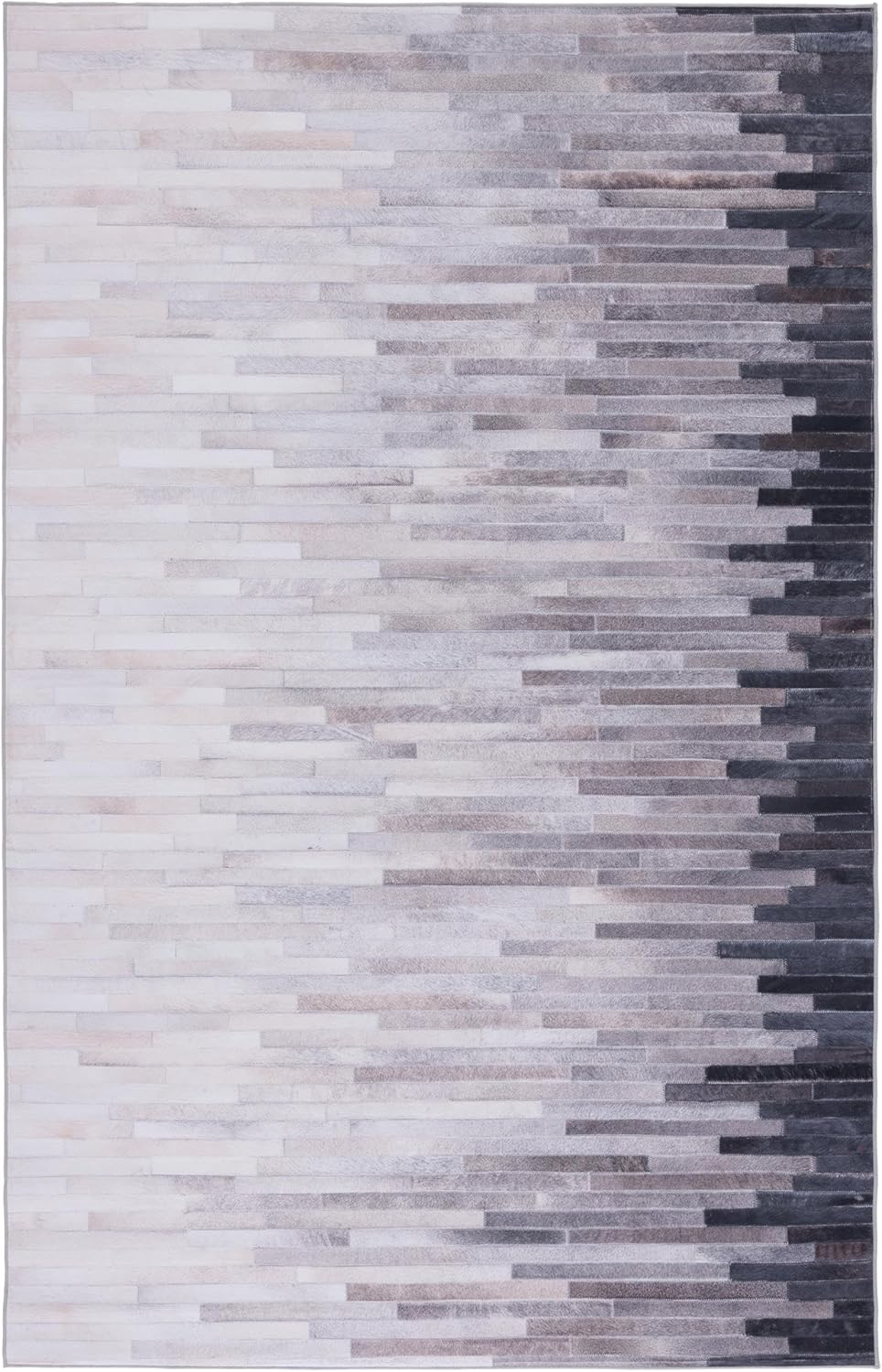 SAFAVIEH Faux Hide Crispin Modern Area Rug, Ivory/Grey, 9' x 12'