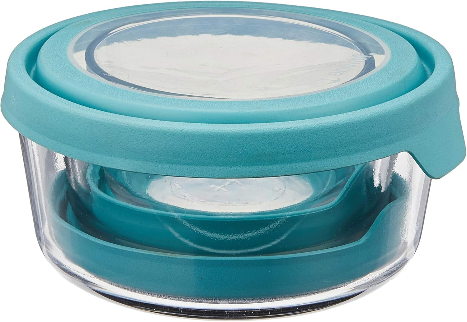 Anchor Hocking TrueSeal 6 Piece Round Glass Food Storage Set with Mineral Blue Lids, Mineral Blue