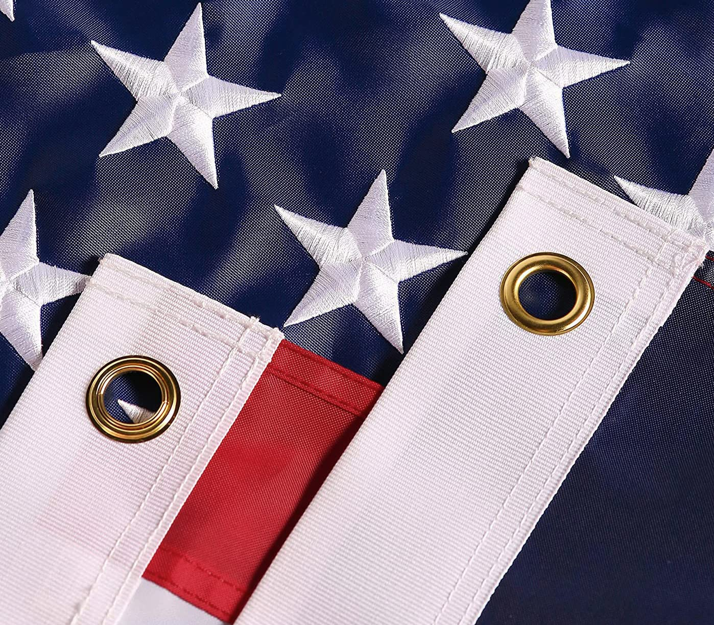 American Flag 6x10 ft: Long Lasting US Flag, Heavy Duty Nylon, Embroidered Stars, Sewn Stripes, Brass Grommets, UV Protection Perfect for Outdoors! USA Flag