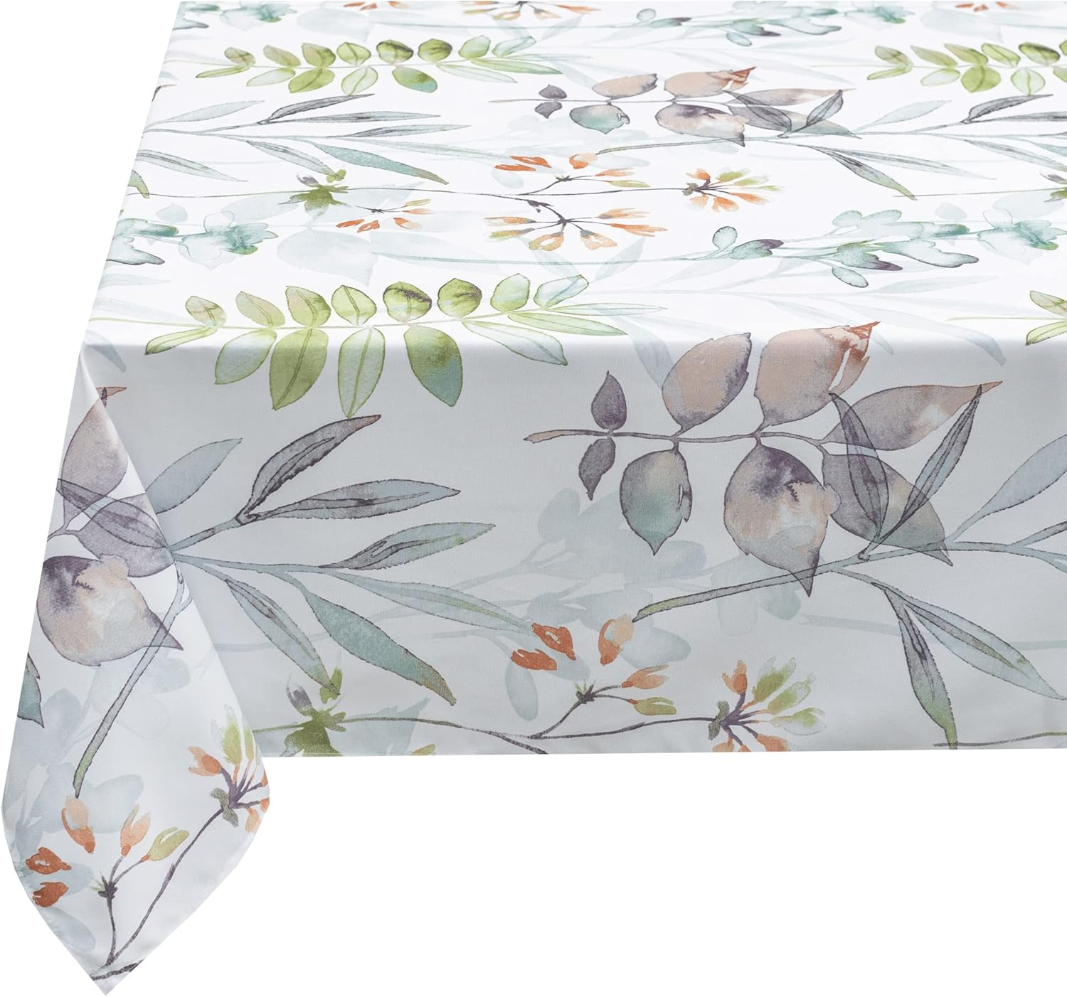 Benson Mills Spillproof Spring/Summer Durable Heavyweight Fabric Indoor Outdoor Tablecloth, Washable Table Cloth for Rectangle Tables, Picnic/Patio Table Covers (60" x 104" Rectangular, Botanica)